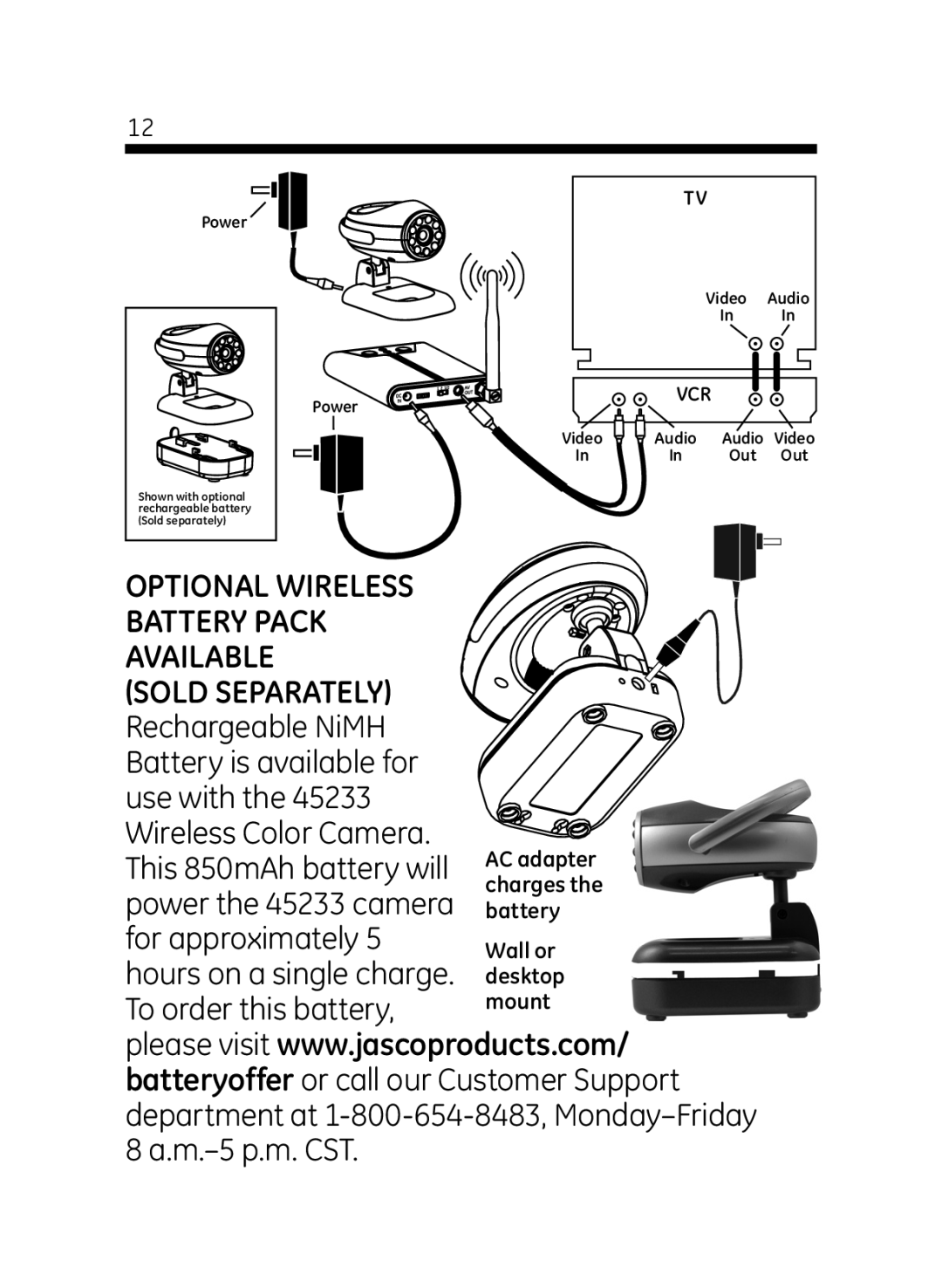 Jasco 45234 user manual Sold Separately 