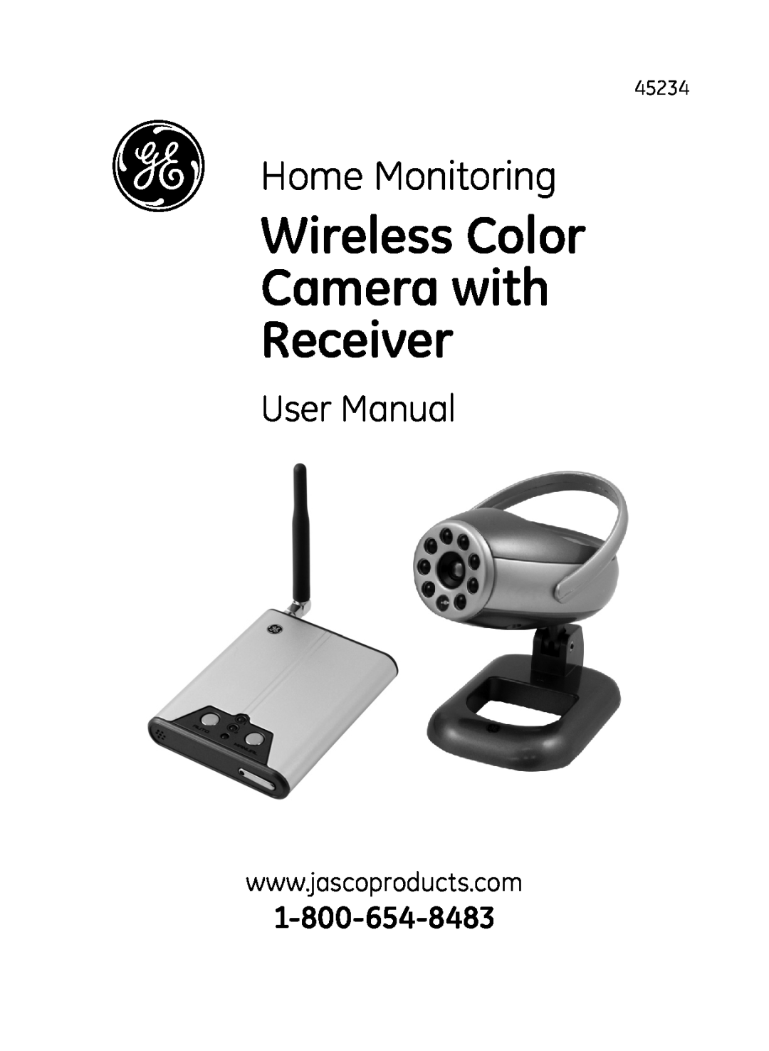 Jasco 45234 user manual Wireless Color Camera with Receiver, Home Monitoring 