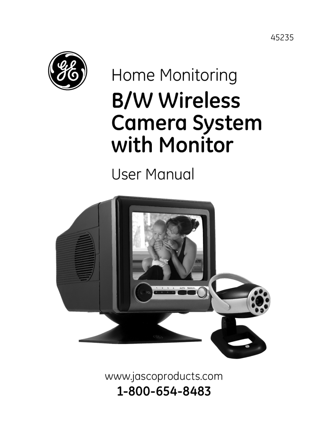 Jasco 45235 user manual Wireless Camera System with Monitor 