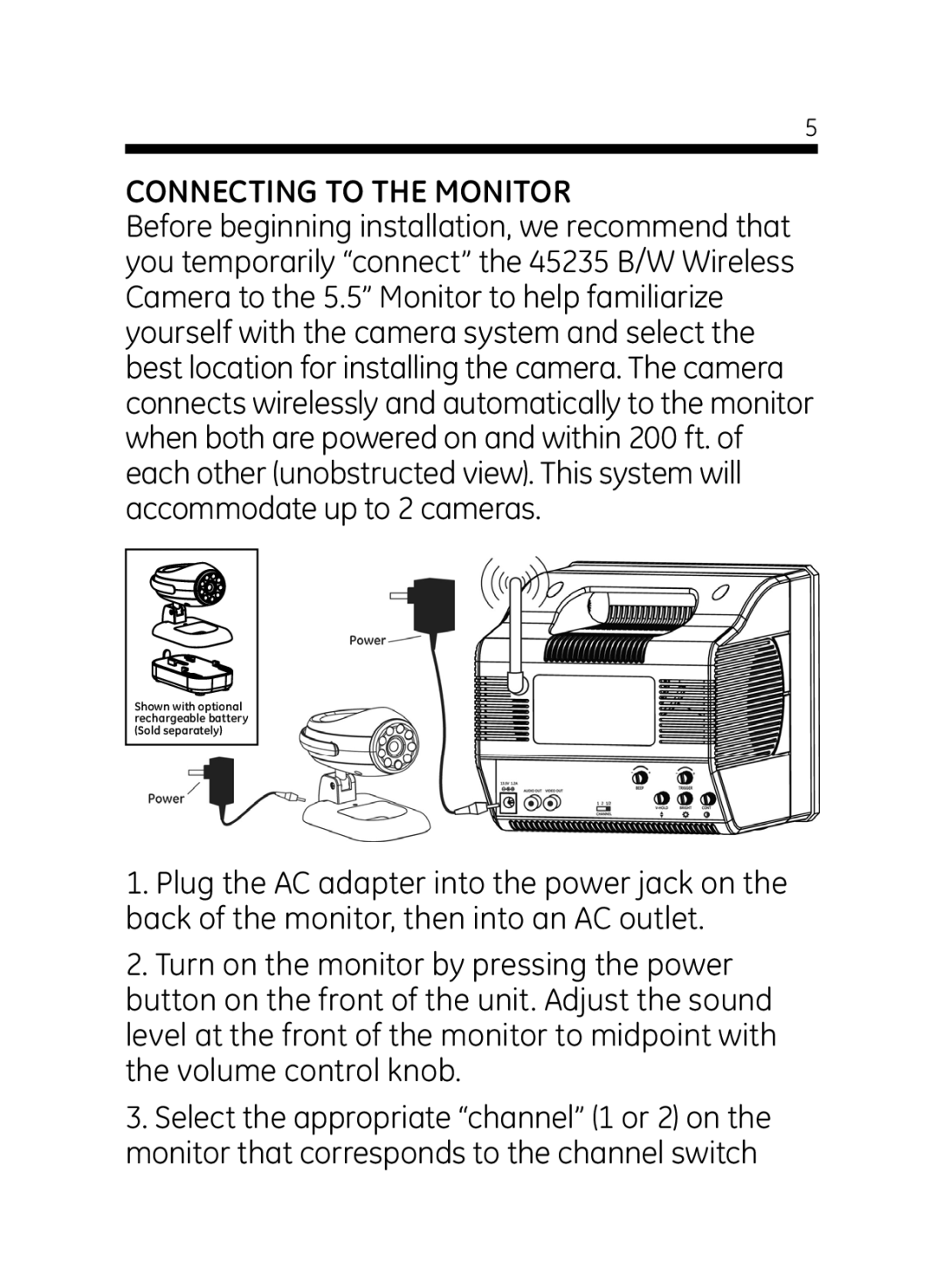 Jasco 45235 user manual Connecting to the Monitor 