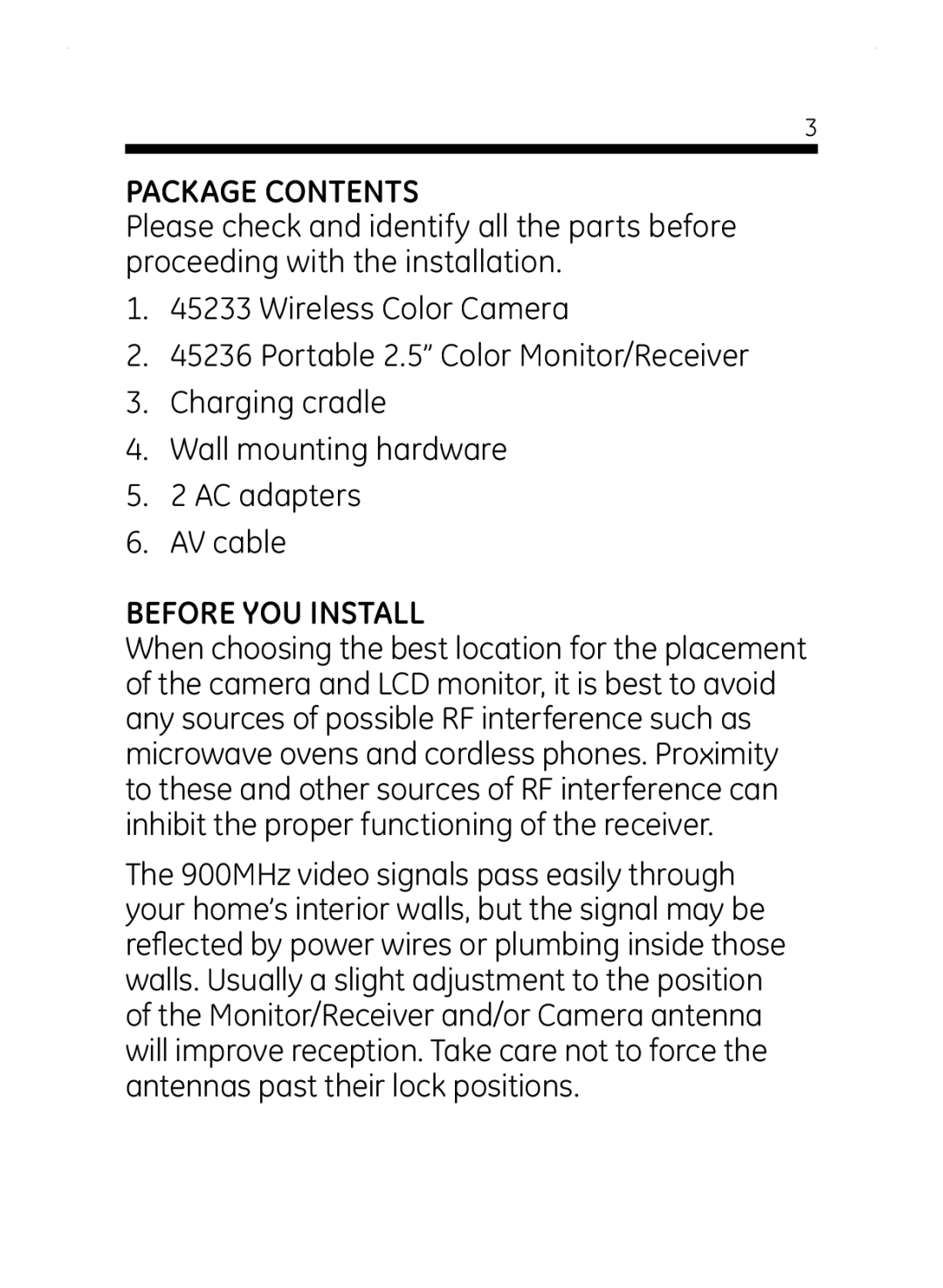 Jasco 45236 user manual Package Contents, Before YOU Install 