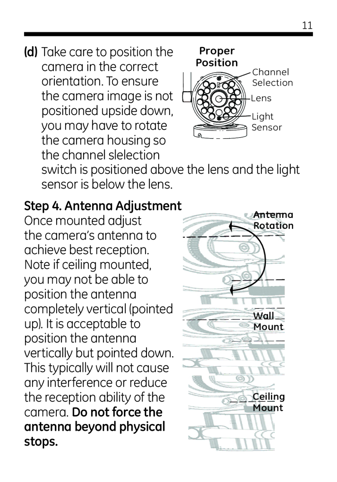 Jasco 45245 user manual Antenna Adjustment Once mounted adjust 