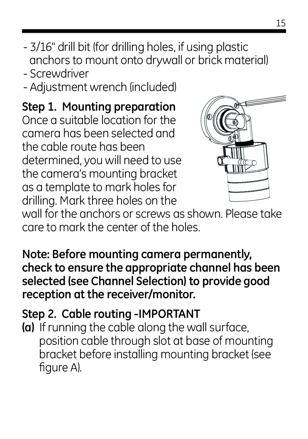 Jasco 45246 user manual Screwdriver Adjustment wrench included, Cable routing -IMPORTANT 