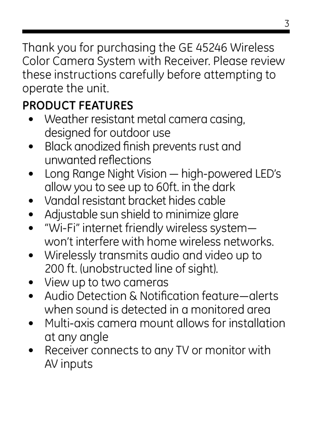 Jasco 45246 user manual Product Features 