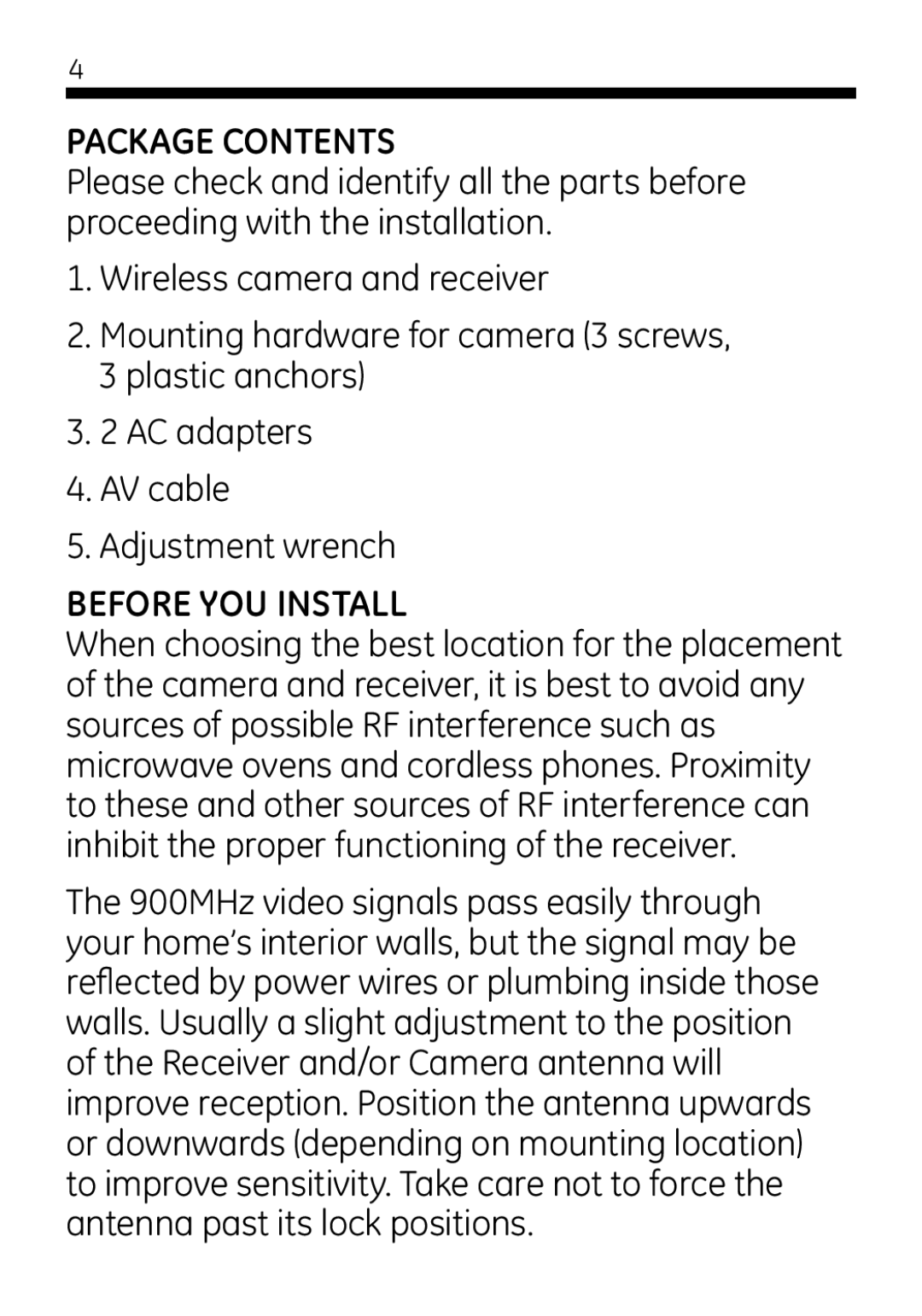 Jasco 45246 user manual Package Contents, Before YOU Install 