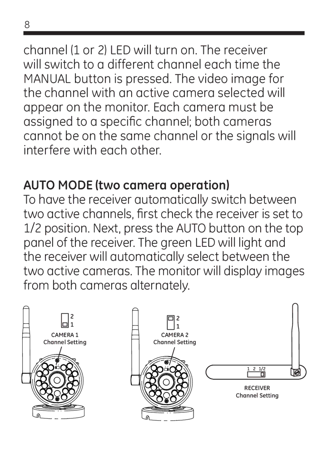 Jasco 45246 user manual Auto Mode two camera operation 