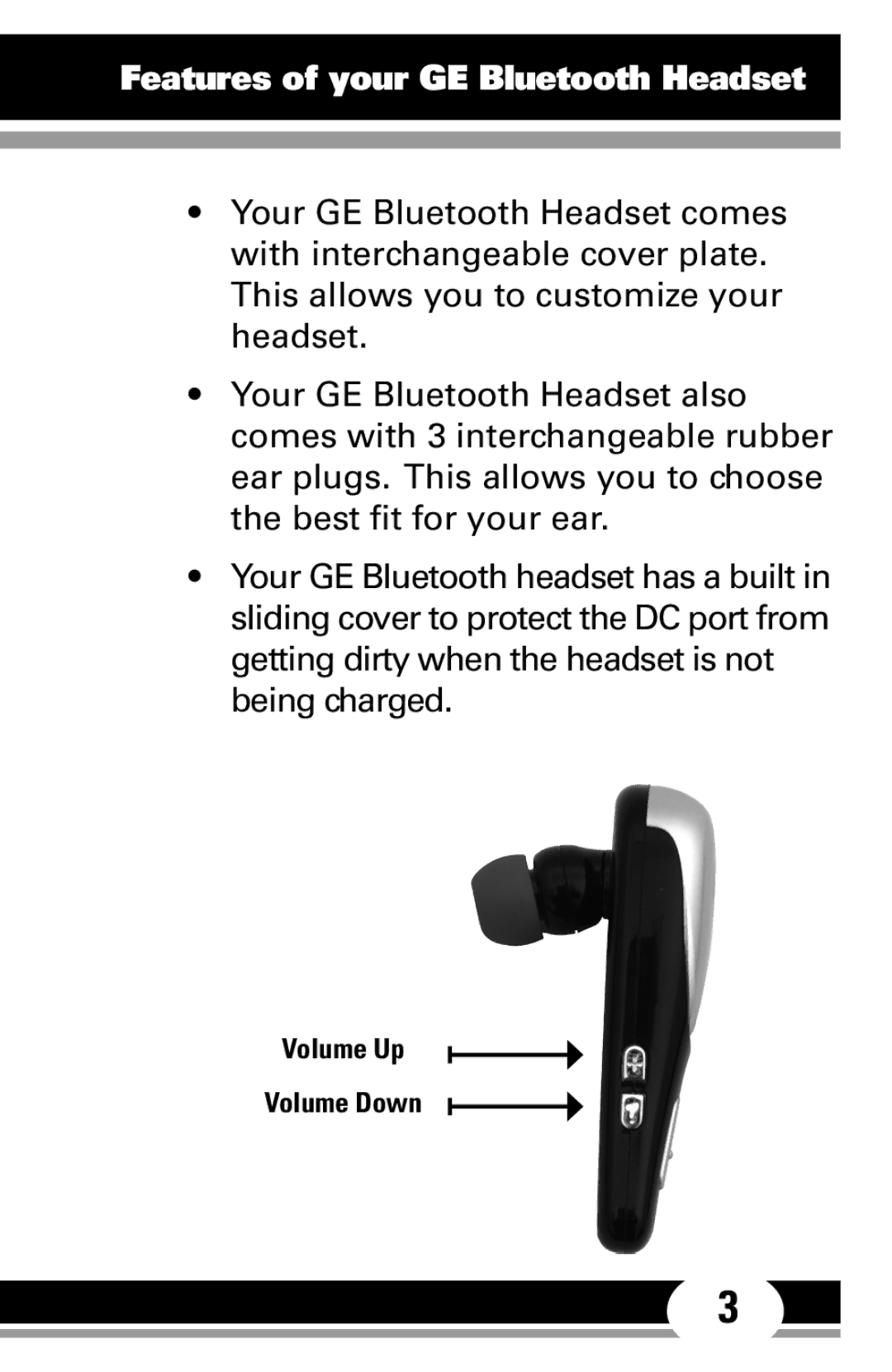 Jasco 86712 manual Features of your GE Bluetooth Headset 
