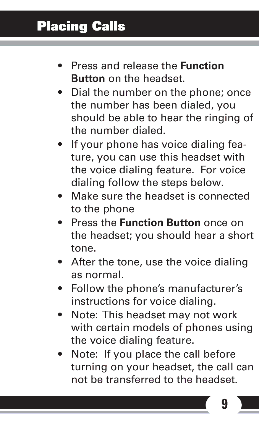 Jasco 86712 manual Placing Calls 