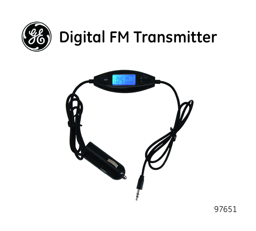 Jasco 97651 manual Digital FM Transmitter 