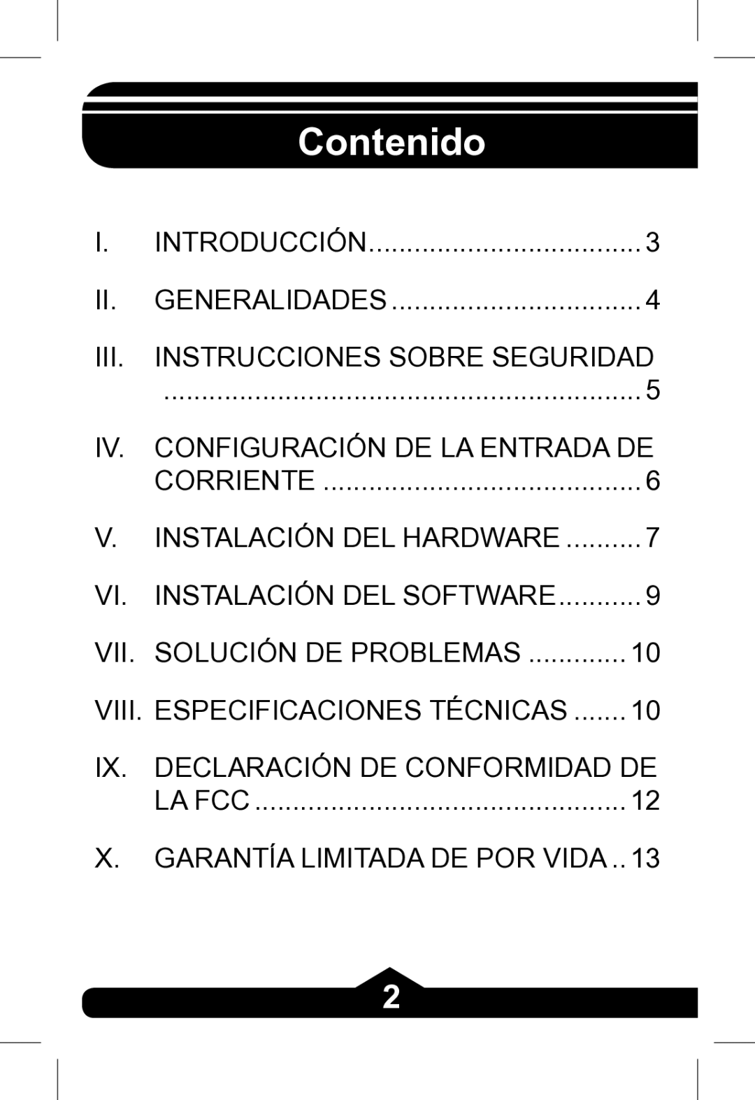 Jasco 97846, 97845, 97847 instruction manual Contenido 