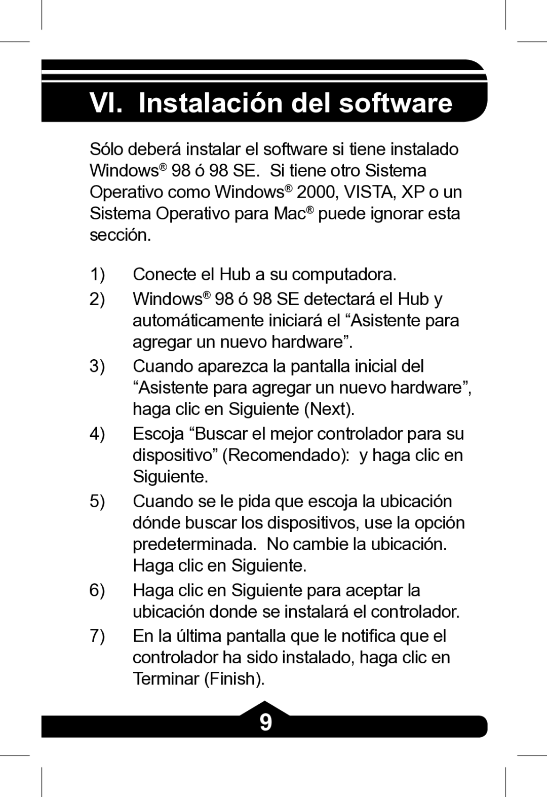 Jasco 97847, 97846, 97845 instruction manual VI. Instalación del software 