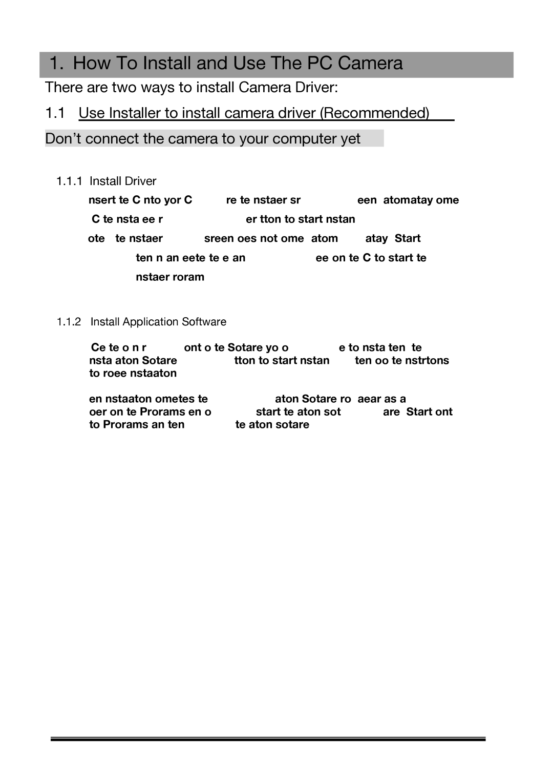 Jasco 98064 instruction manual How To Install and Use The PC Camera, Install Application Software 