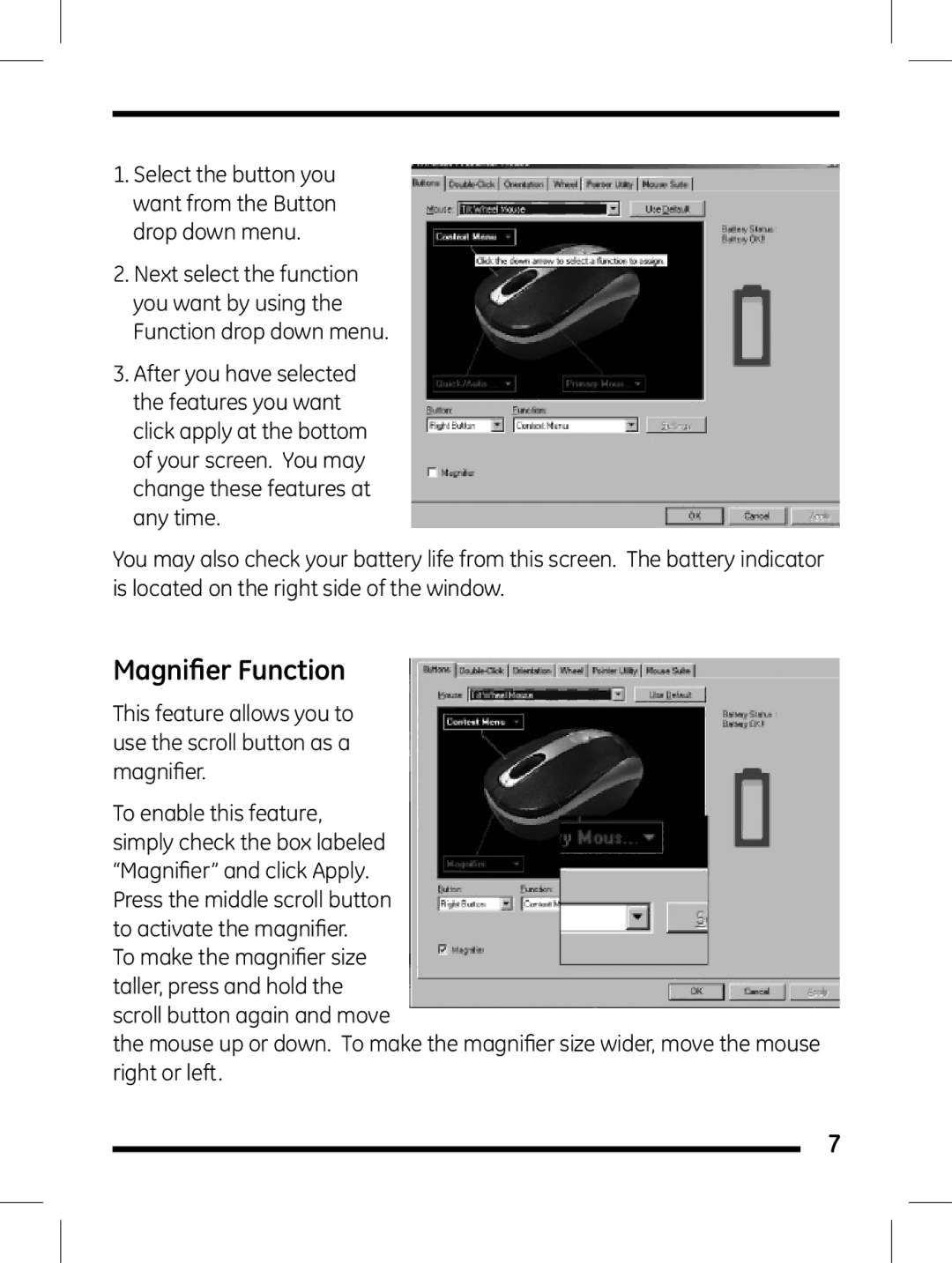 Jasco 98505 instruction manual Magniﬁer Function 