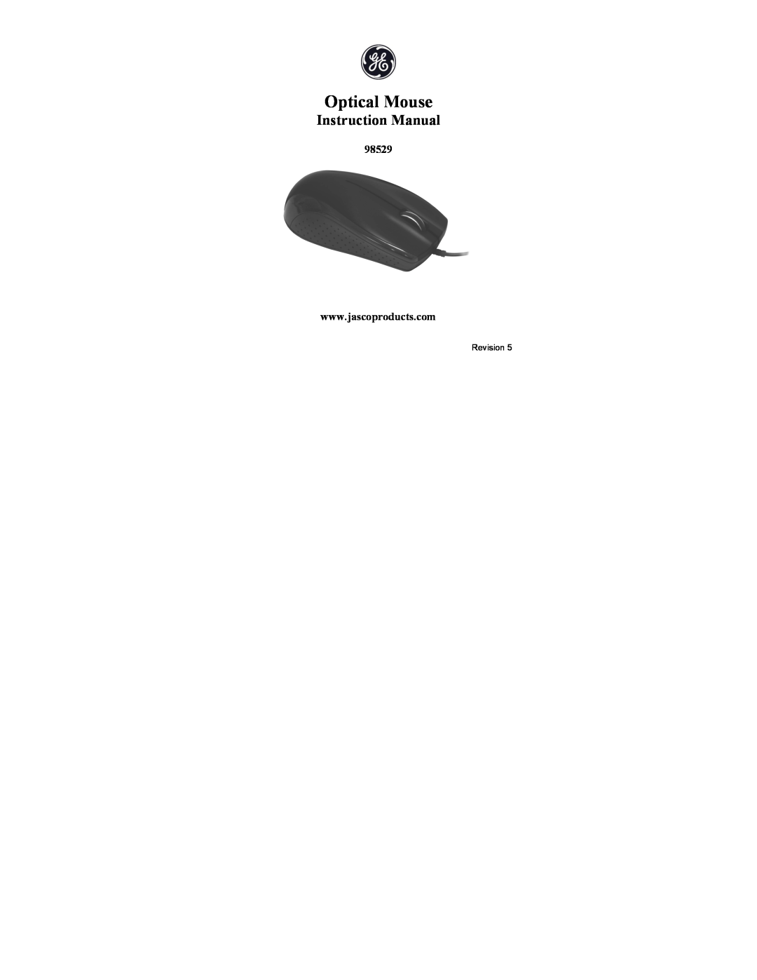 Jasco 98529 instruction manual Optical Mouse, Instruction Manual 
