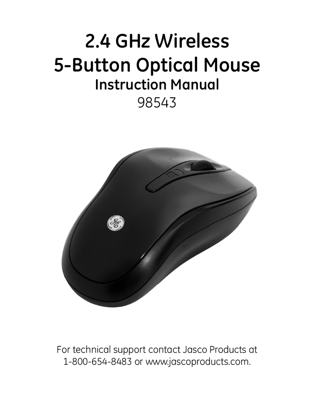 Jasco 98543 instruction manual GHz Wireless Button Optical Mouse 