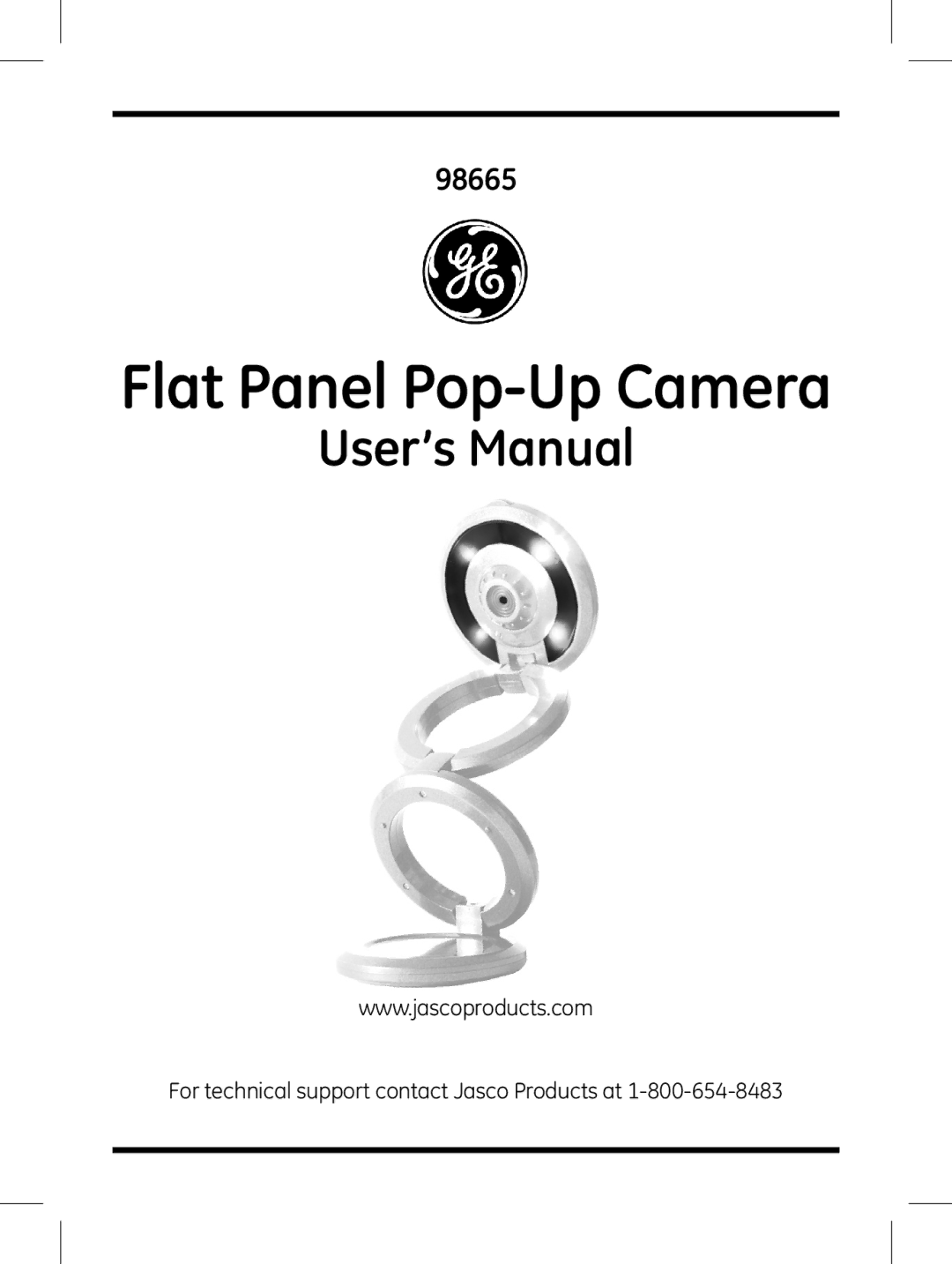 Jasco 98665 user manual Flat Panel Pop-Up Camera 