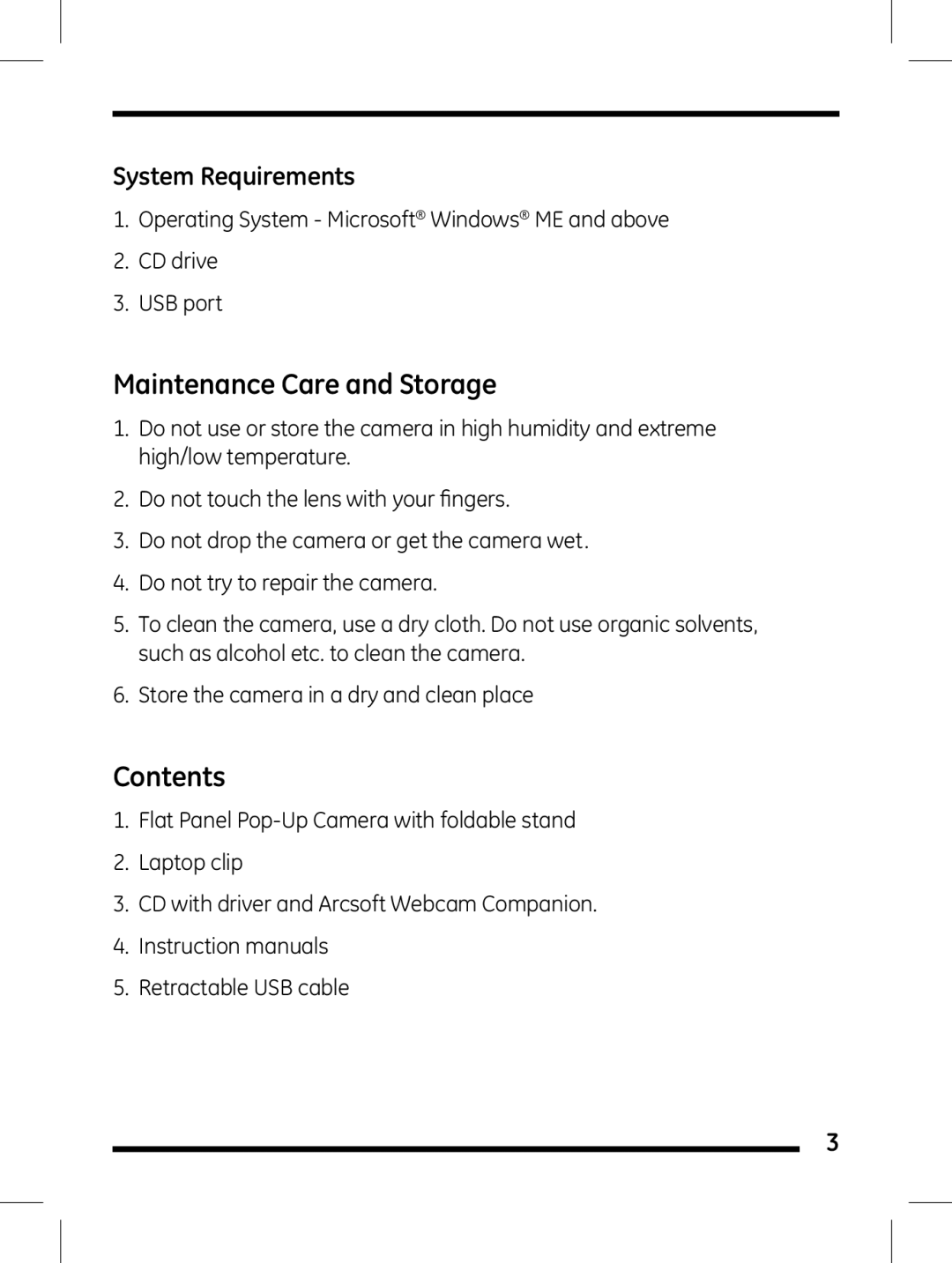 Jasco 98665 user manual Maintenance Care and Storage, Contents 