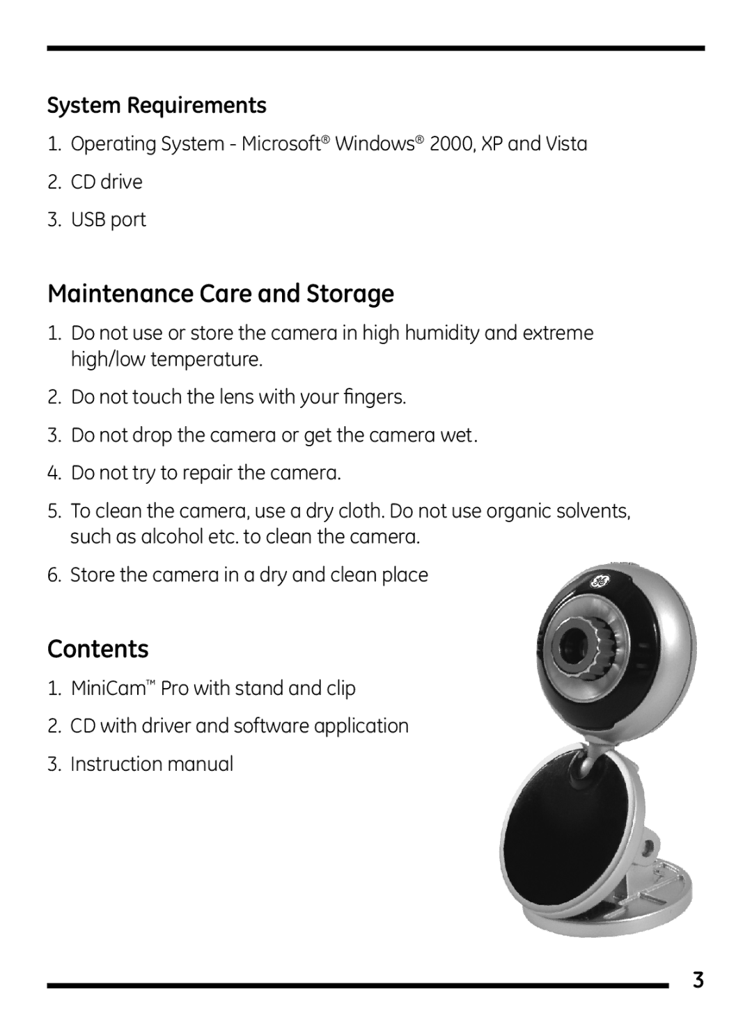 Jasco 98756, 98046, 98067 user manual Maintenance Care and Storage, Contents 