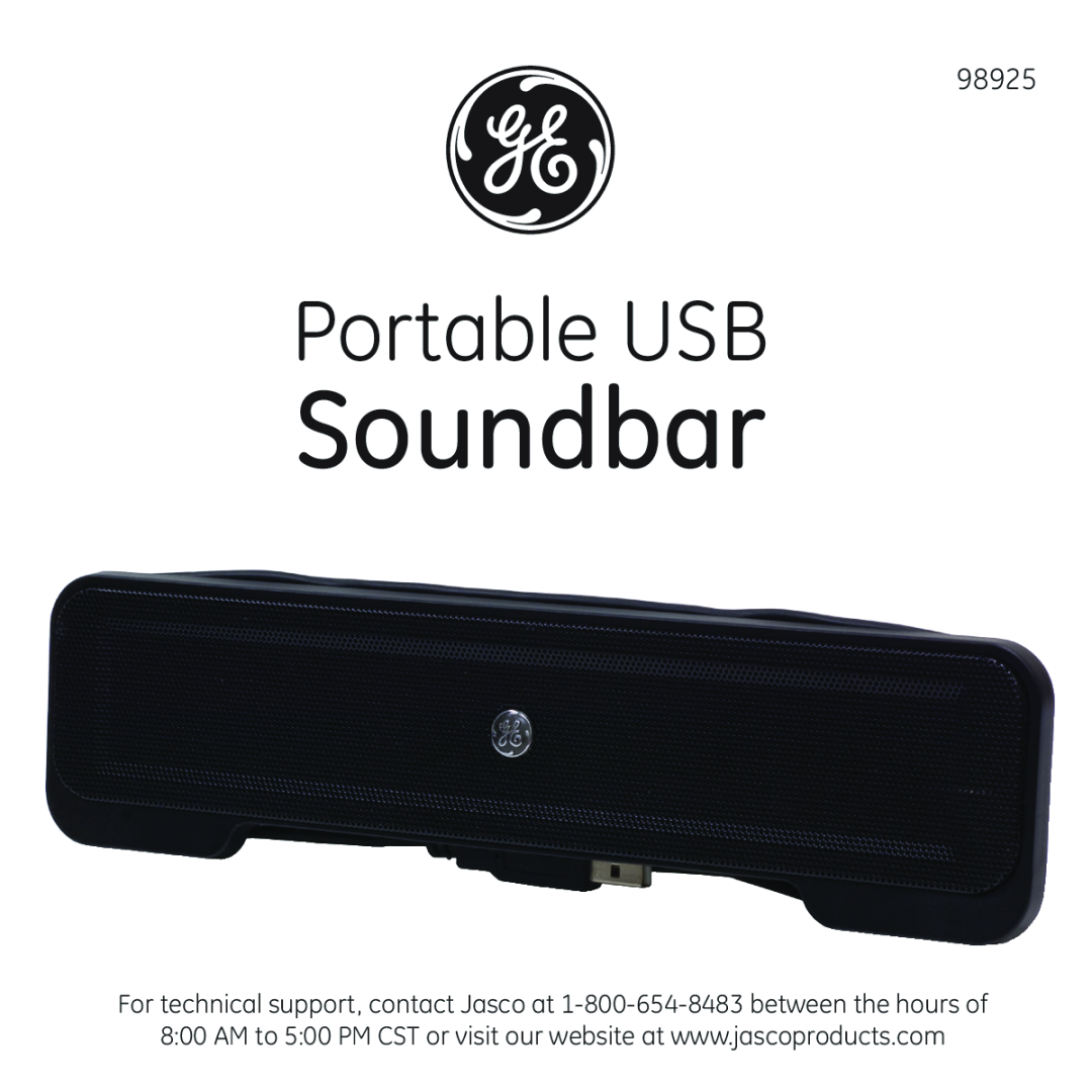 Jasco 98925 manual Soundbar, Portable USB 