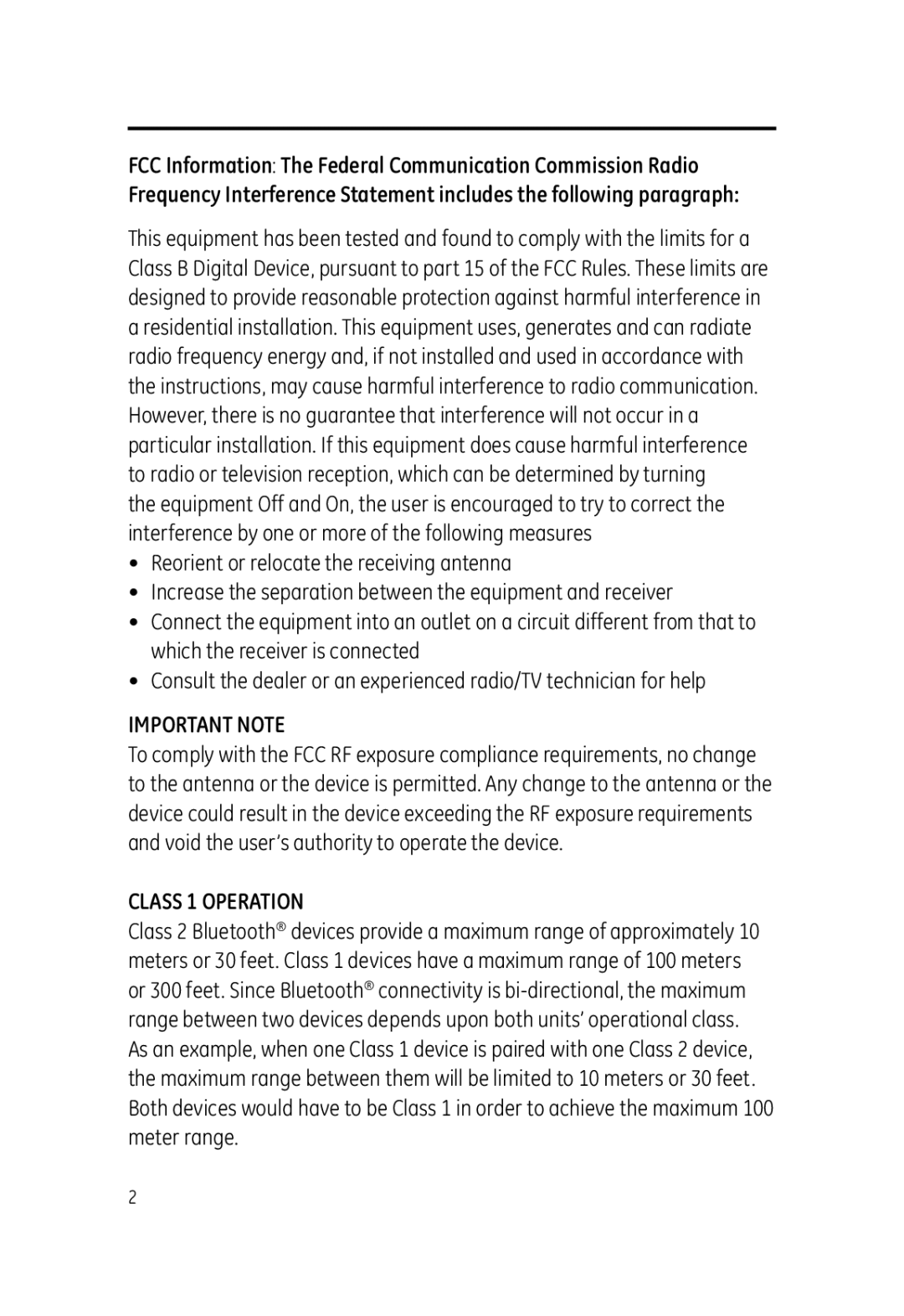 Jasco 99000 user manual Important Note 