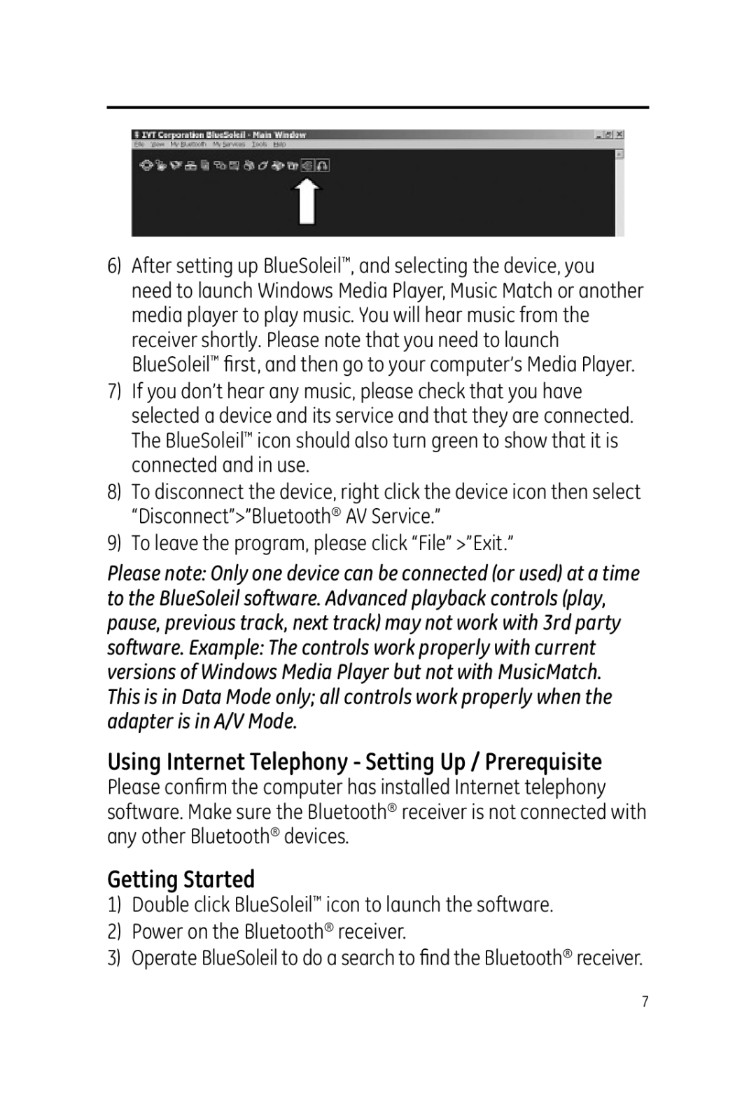 Jasco 99000 user manual Using Internet Telephony Setting Up / Prerequisite, Getting Started 