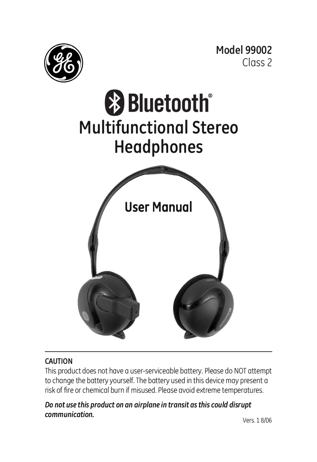 Jasco 99002 user manual Multifunctional Stereo Headphones 