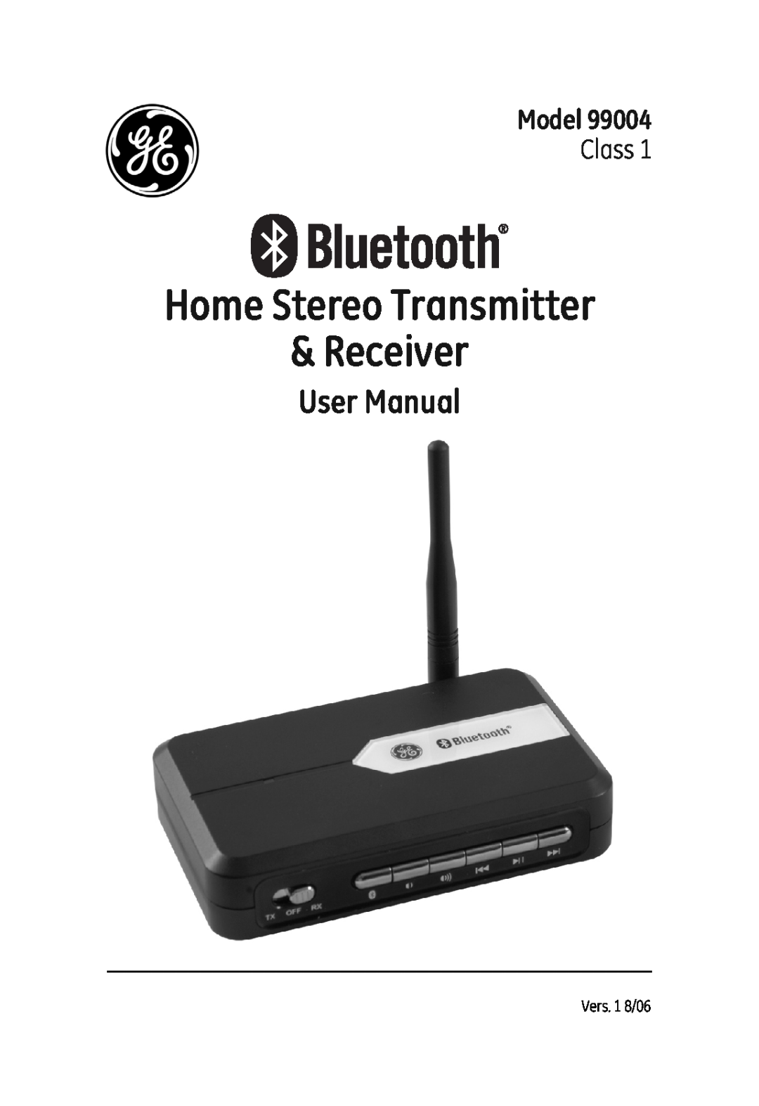 Jasco 99004 user manual Home Stereo Transmitter & Receiver, Model, Class 