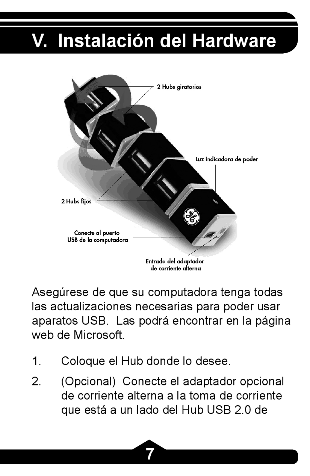 Jasco HO97844 instruction manual Instalación del Hardware 