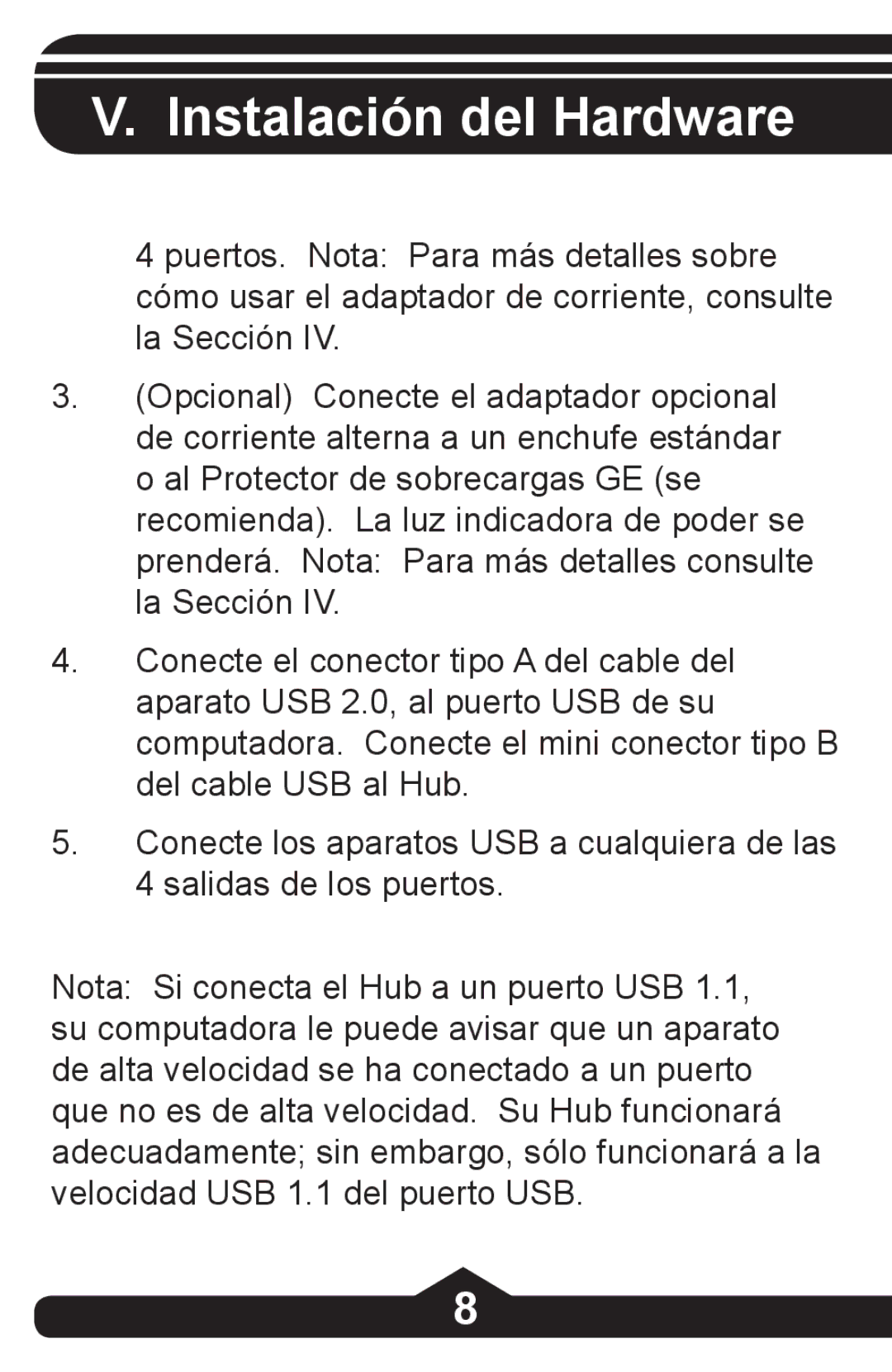 Jasco HO97844 instruction manual Instalación del Hardware 