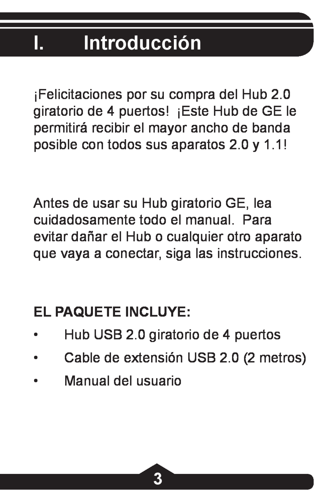 Jasco HO97844 instruction manual I. Introducción, El Paquete Incluye 