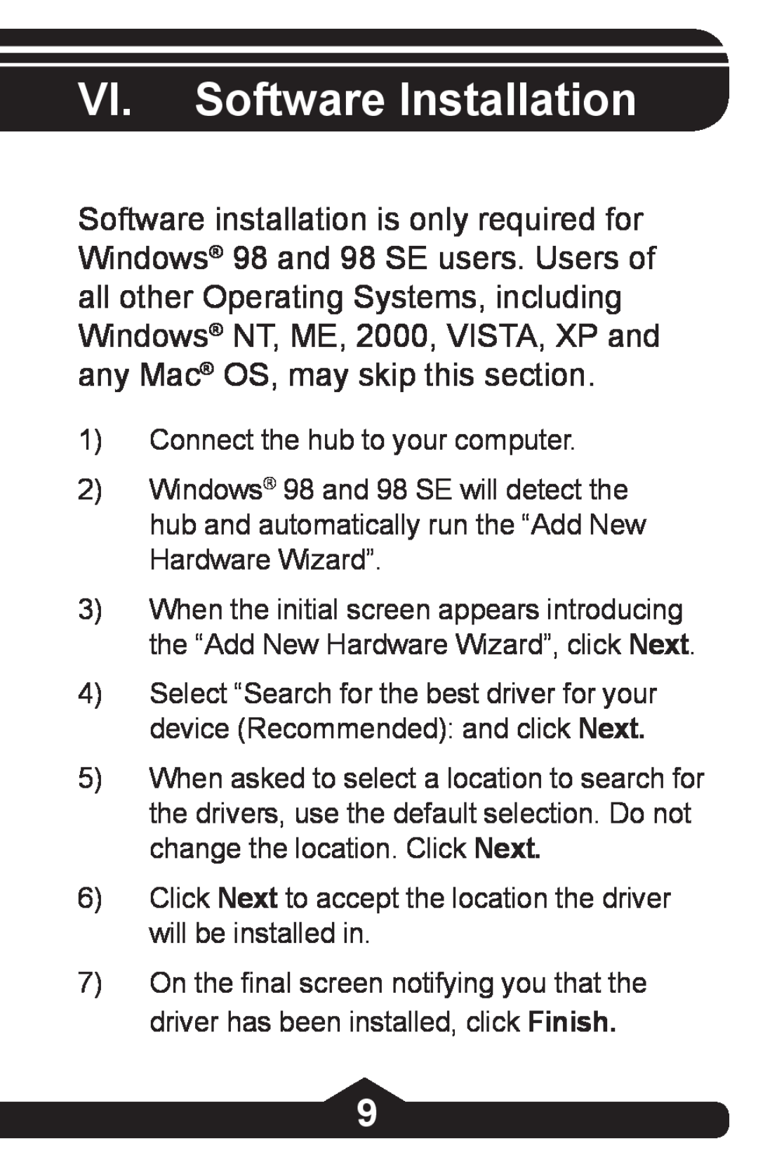 Jasco HO97844 instruction manual VI. Software Installation 