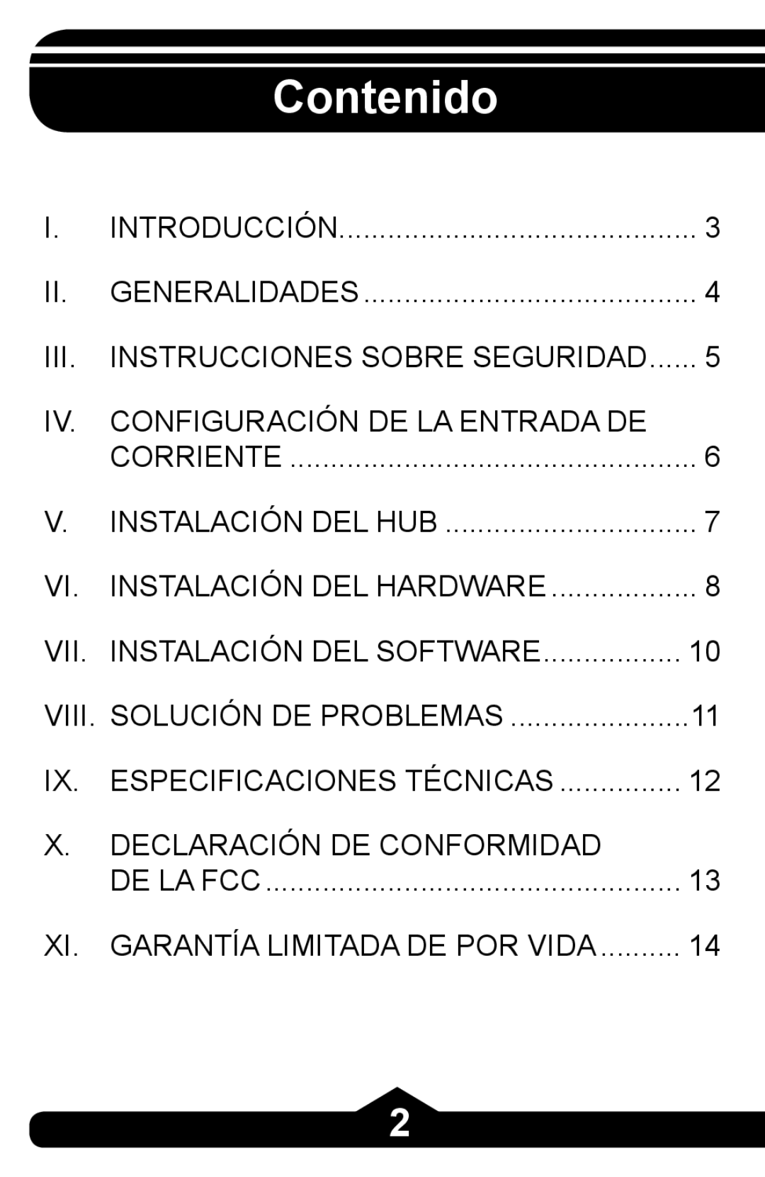 Jasco HO97863 instruction manual Contenido 