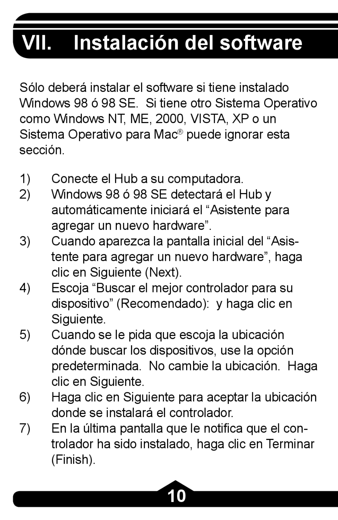 Jasco HO97863 instruction manual VII. Instalación del software 