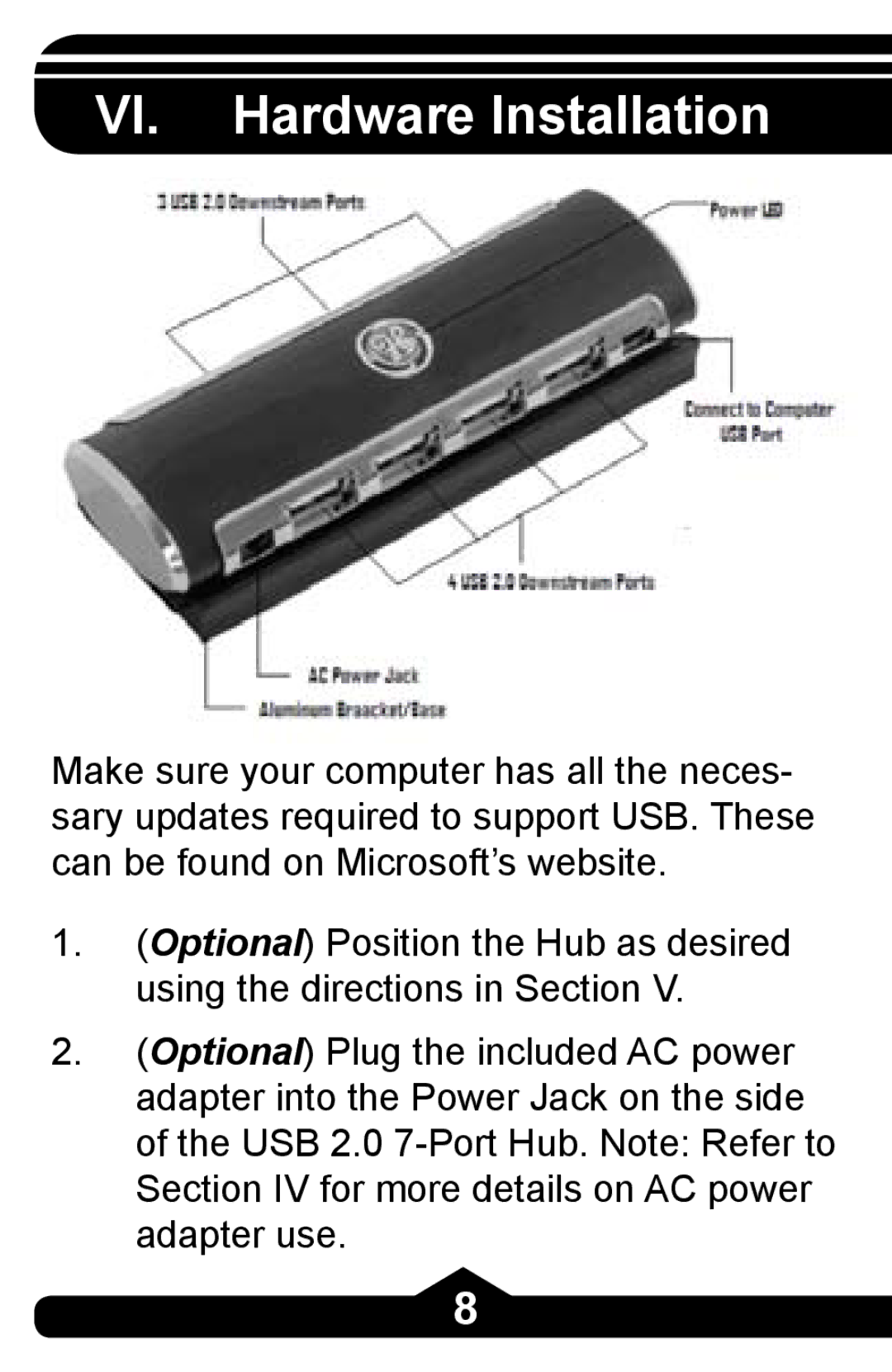 Jasco HO97863 instruction manual VI. Hardware Installation 