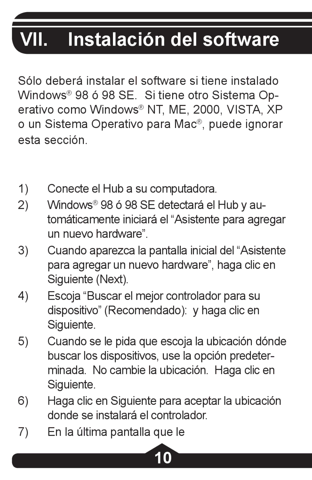 Jasco HO97864 instruction manual VII. Instalación del software 