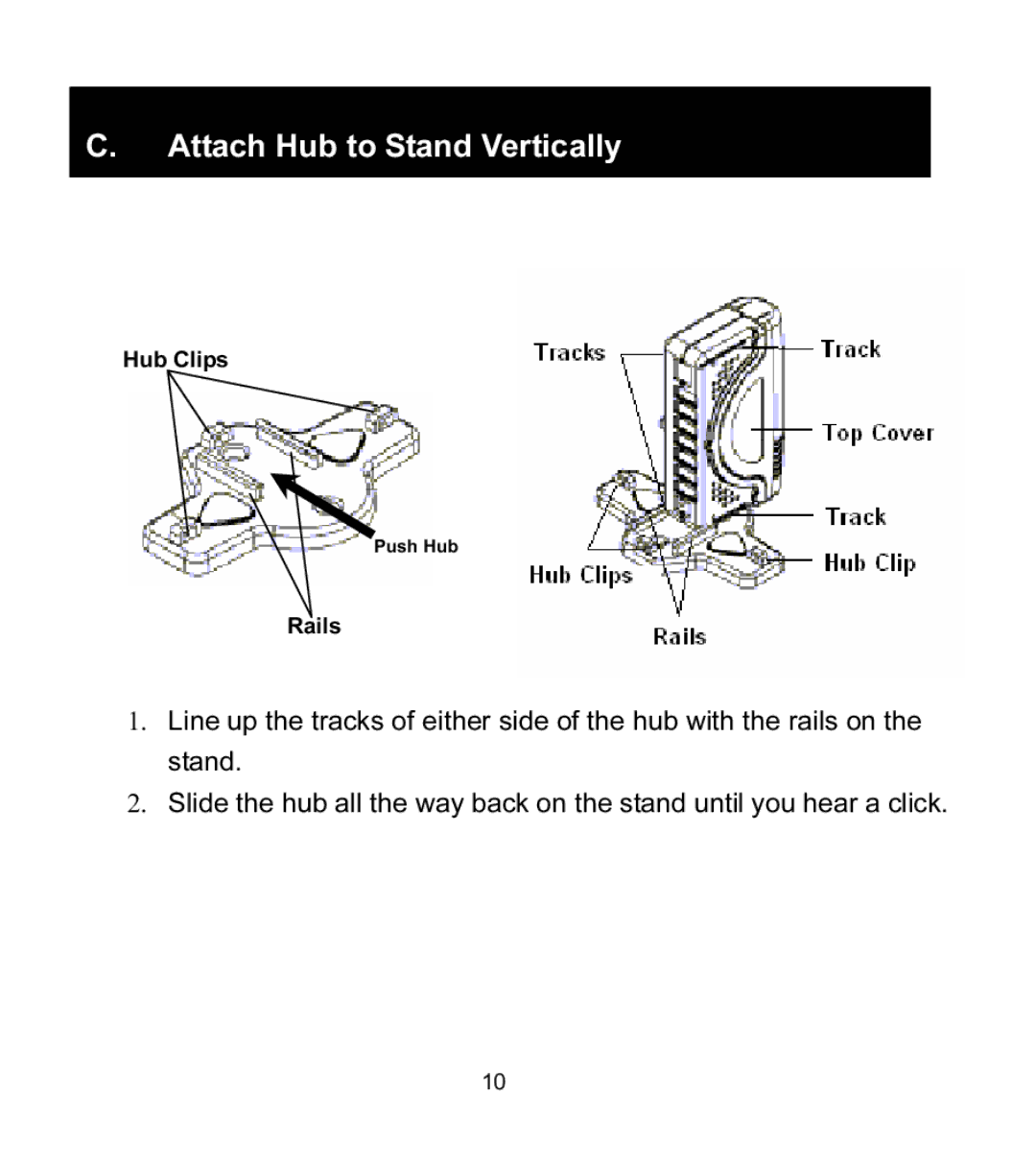 Jasco HO97916 manual Attach Hub to Stand Vertically 