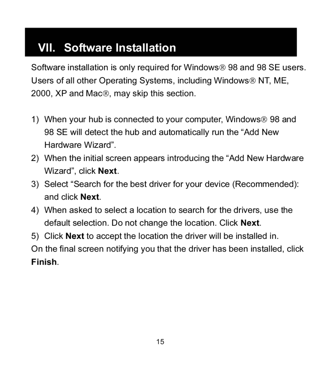 Jasco HO97916 manual VII. Software Installation 