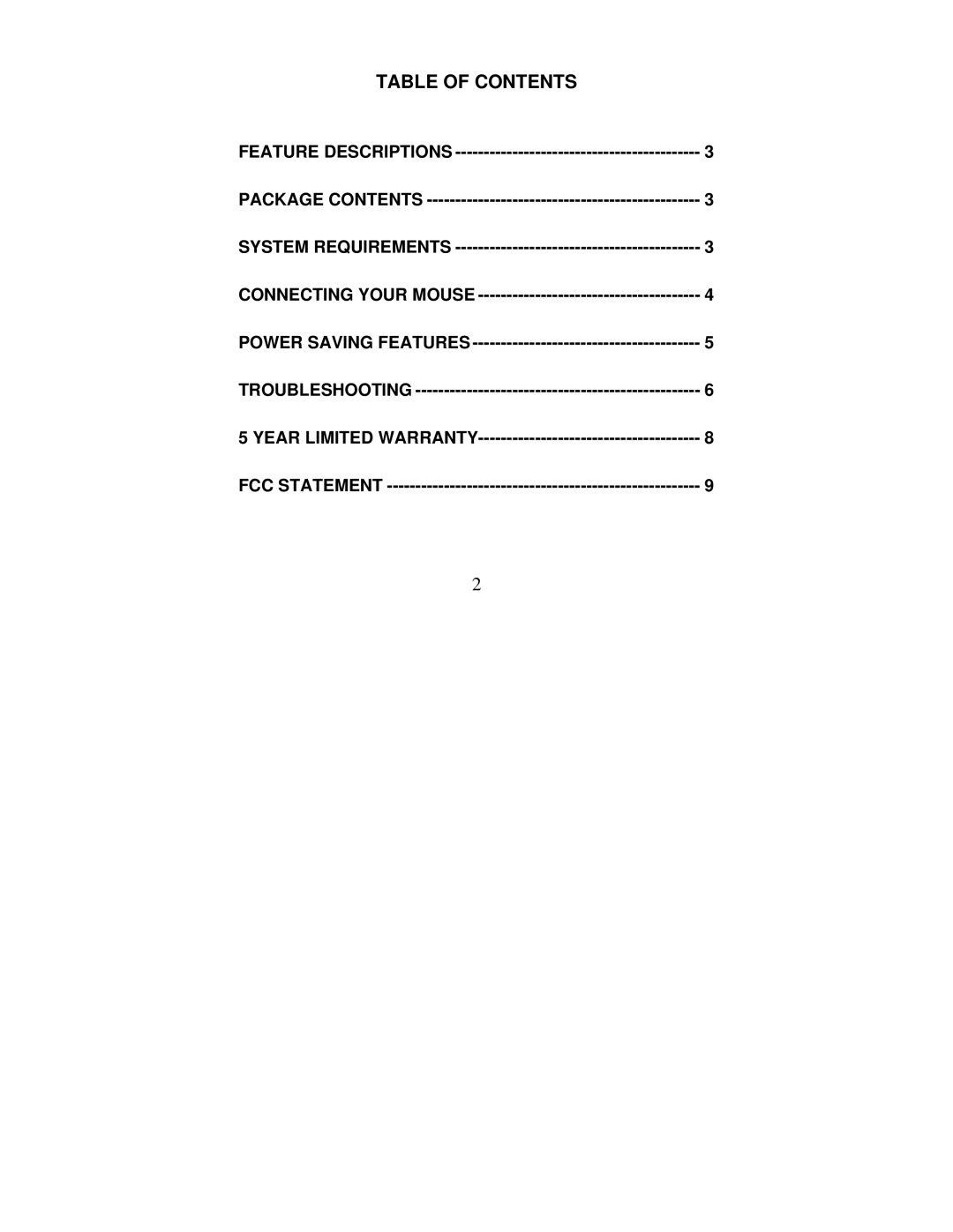 Jasco HO97990, HO98150 instruction manual Table of Contents 