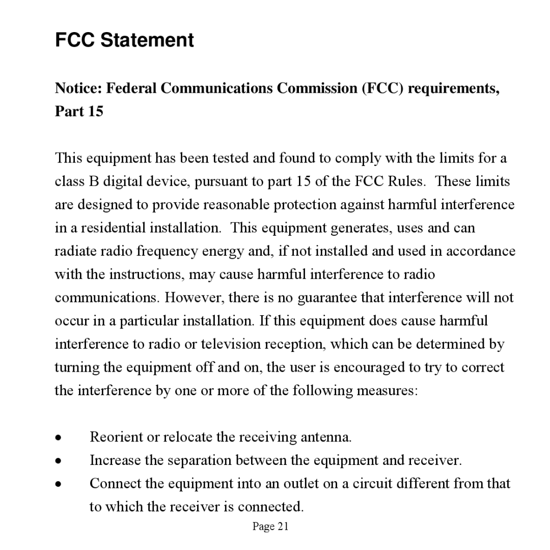 Jasco HO98756 user manual FCC Statement 