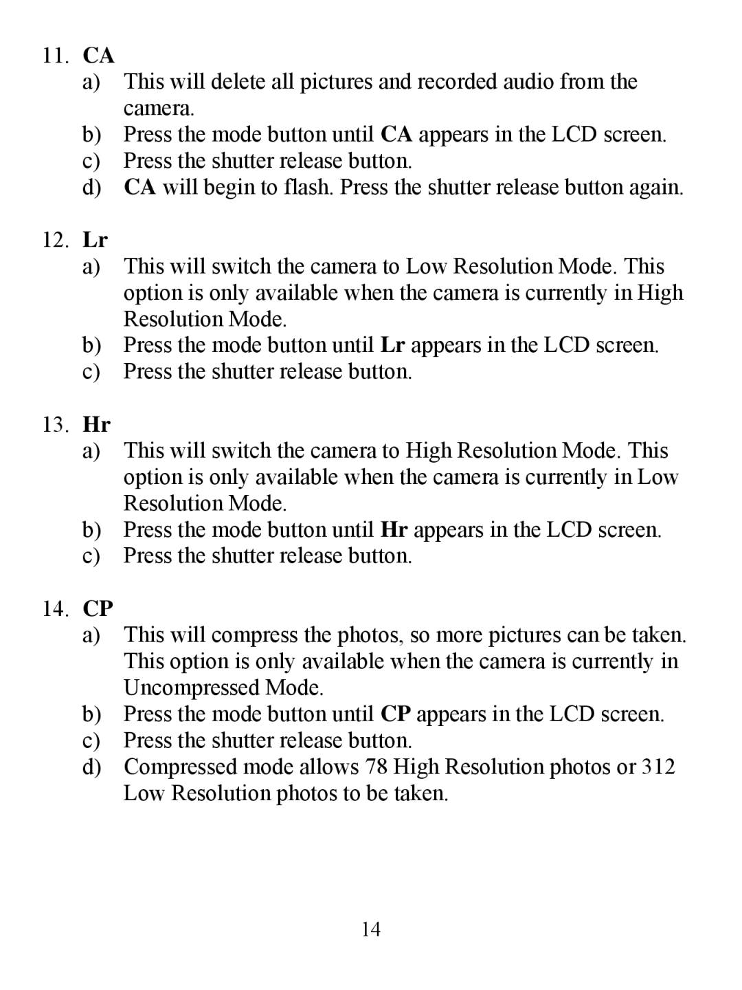 Jasco HQ98073 user manual 11. CA 