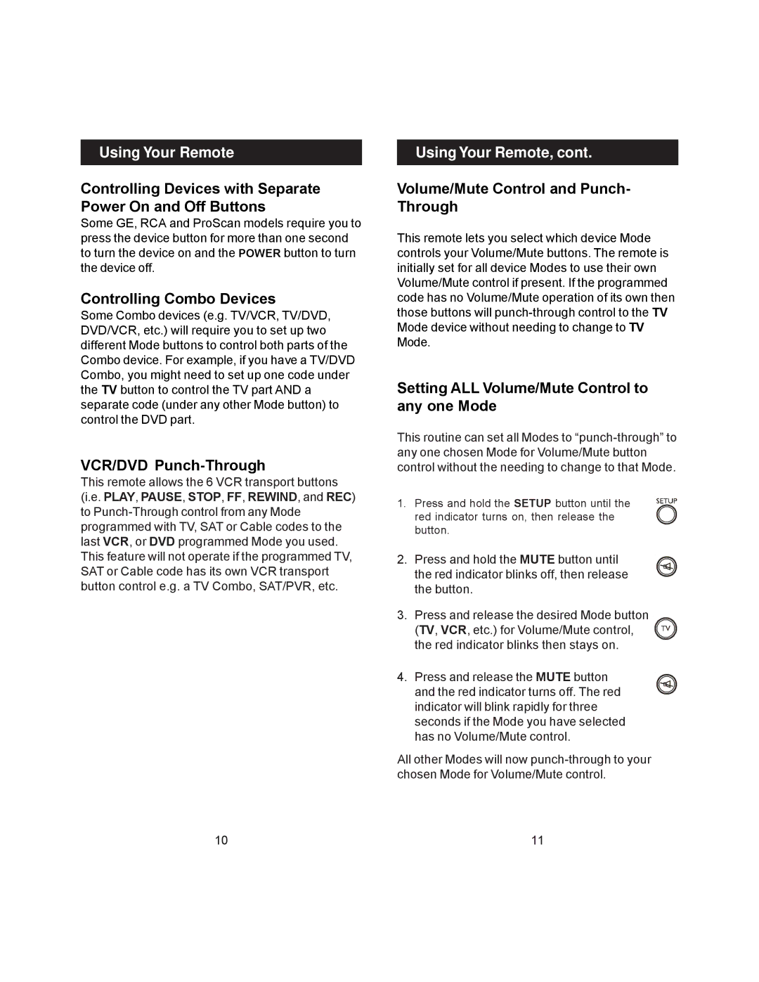 Jasco RM24922 instruction manual Using Your Remote 