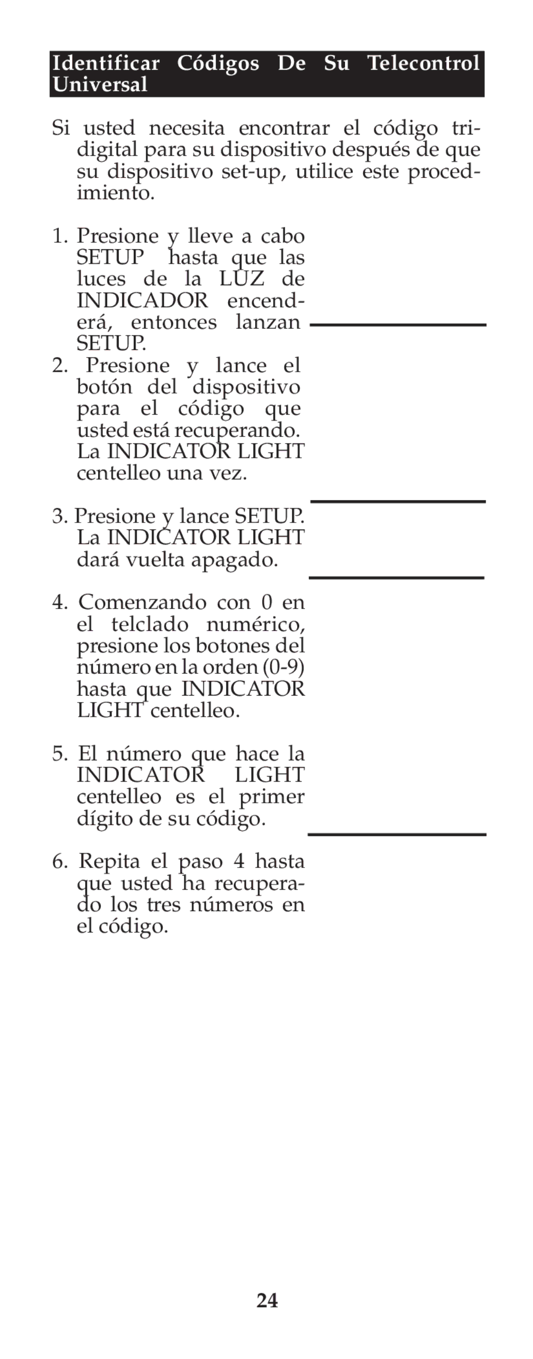 Jasco RM24973 instruction manual Identificar Códigos De Su Telecontrol Universal 