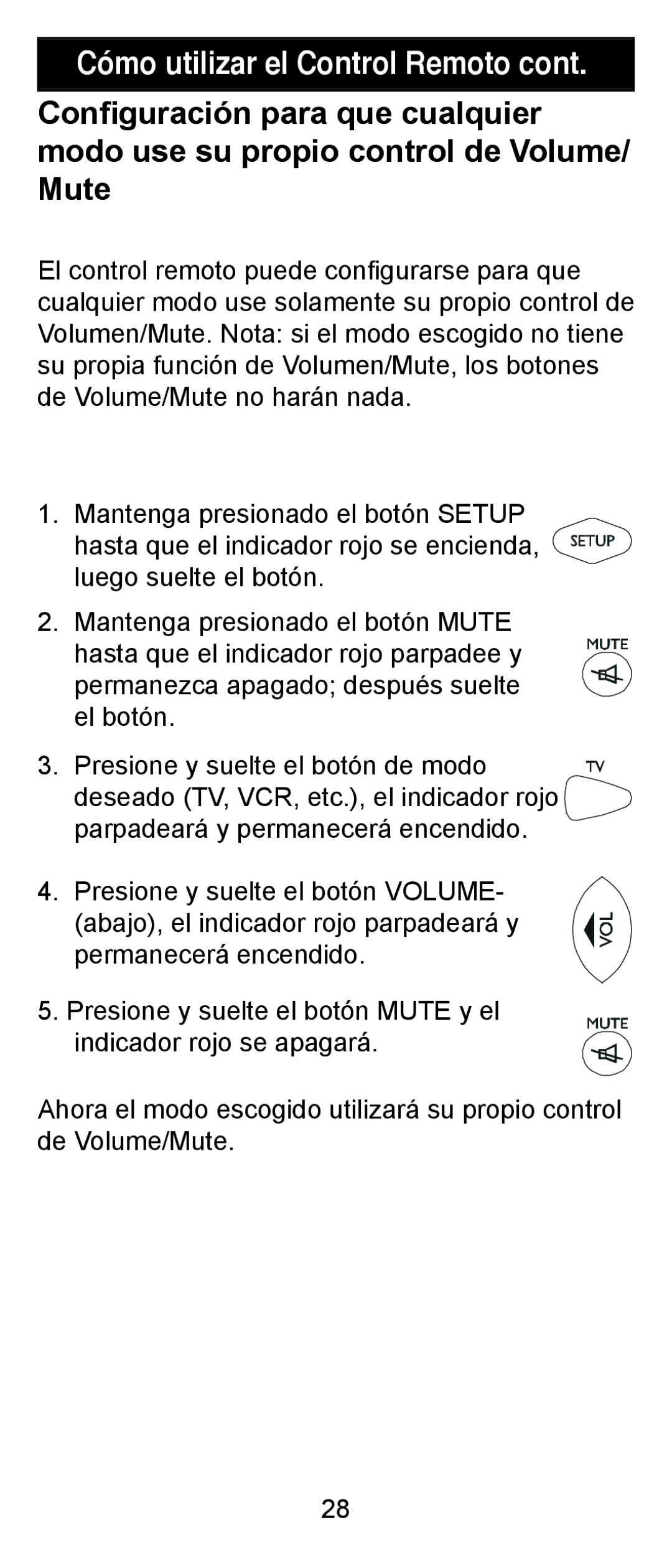 Jasco RM84911, RM24911 instruction manual Cómo utilizar el Control Remoto 