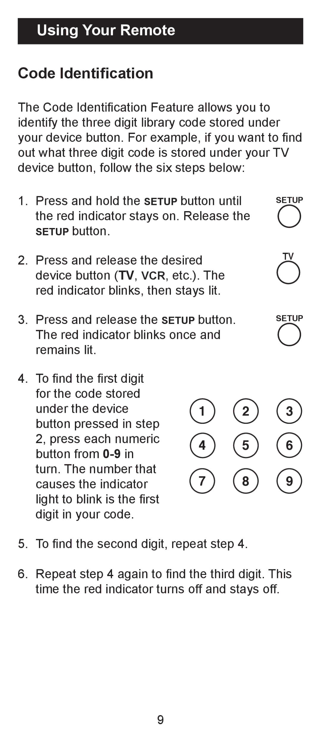 Jasco RM84930 instruction manual Using Your Remote, Code Identification 