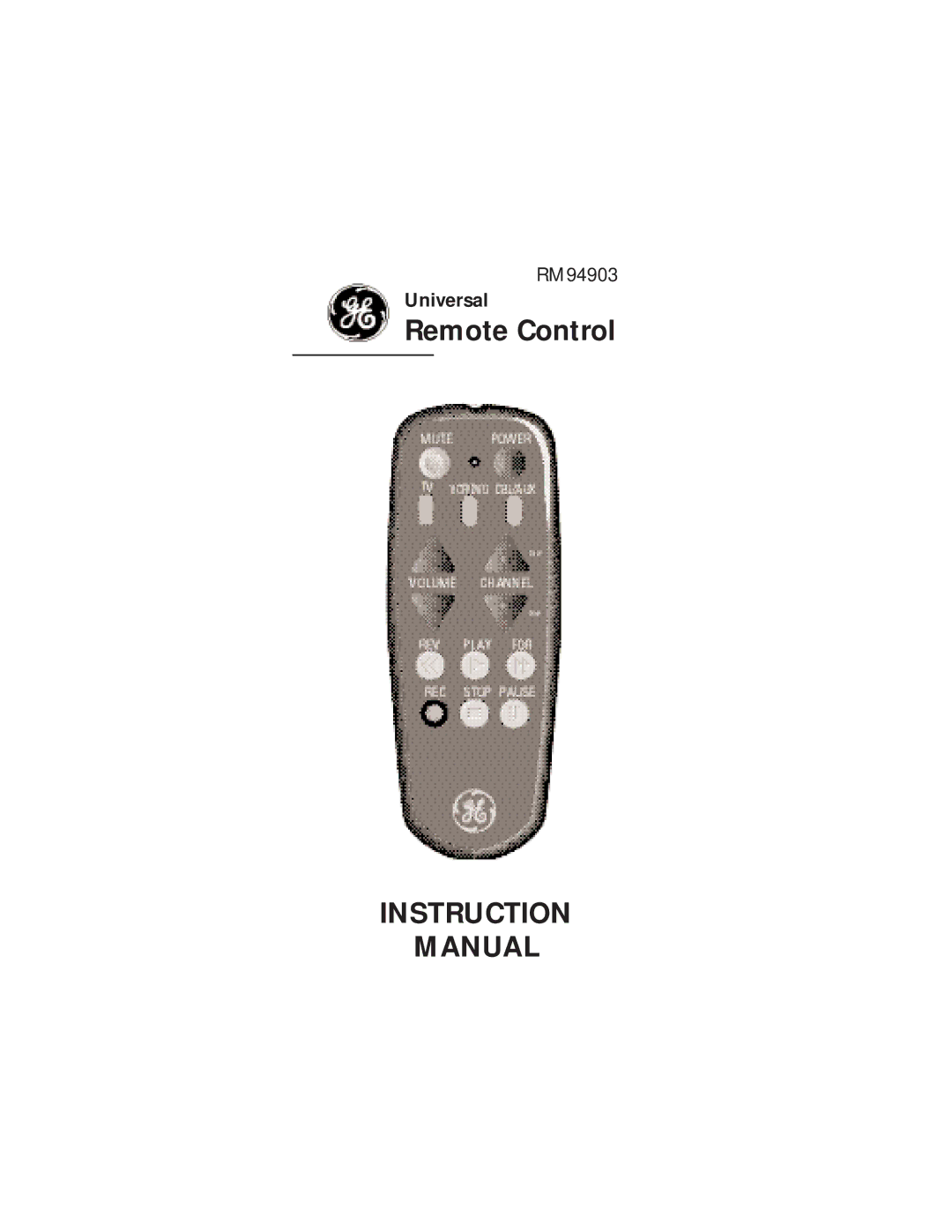 Jasco RM94903 instruction manual Instruction Manual 