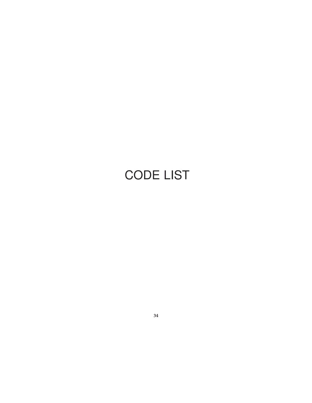 Jasco RM94903 instruction manual Code List 