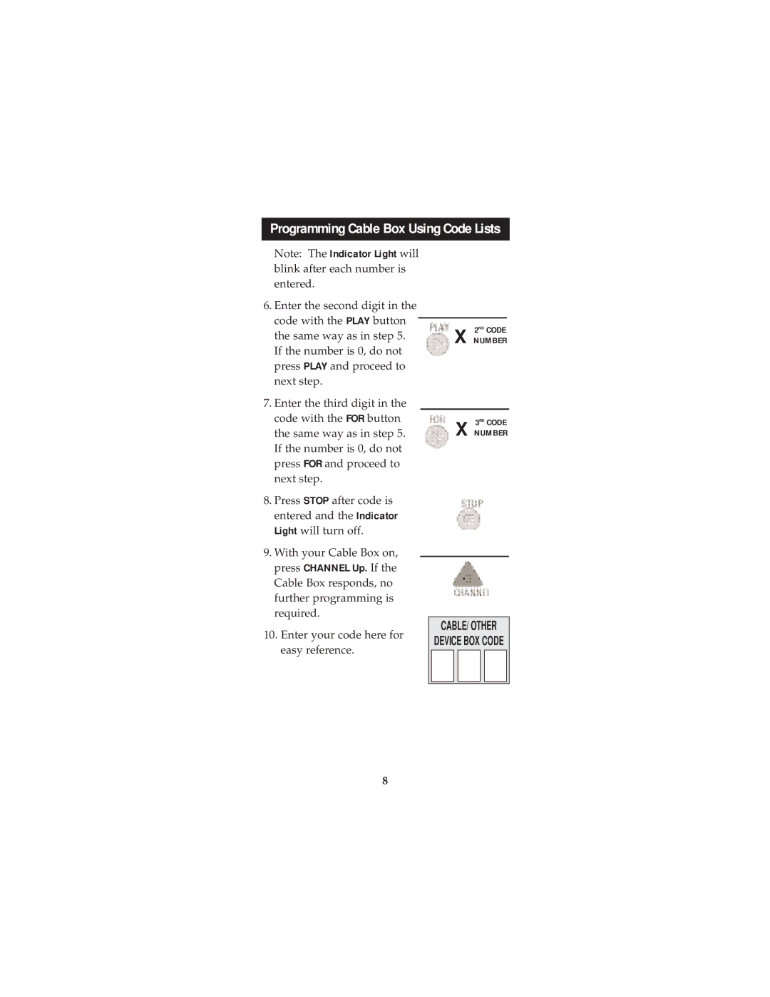 Jasco RM94903 instruction manual CABLE/ Other 