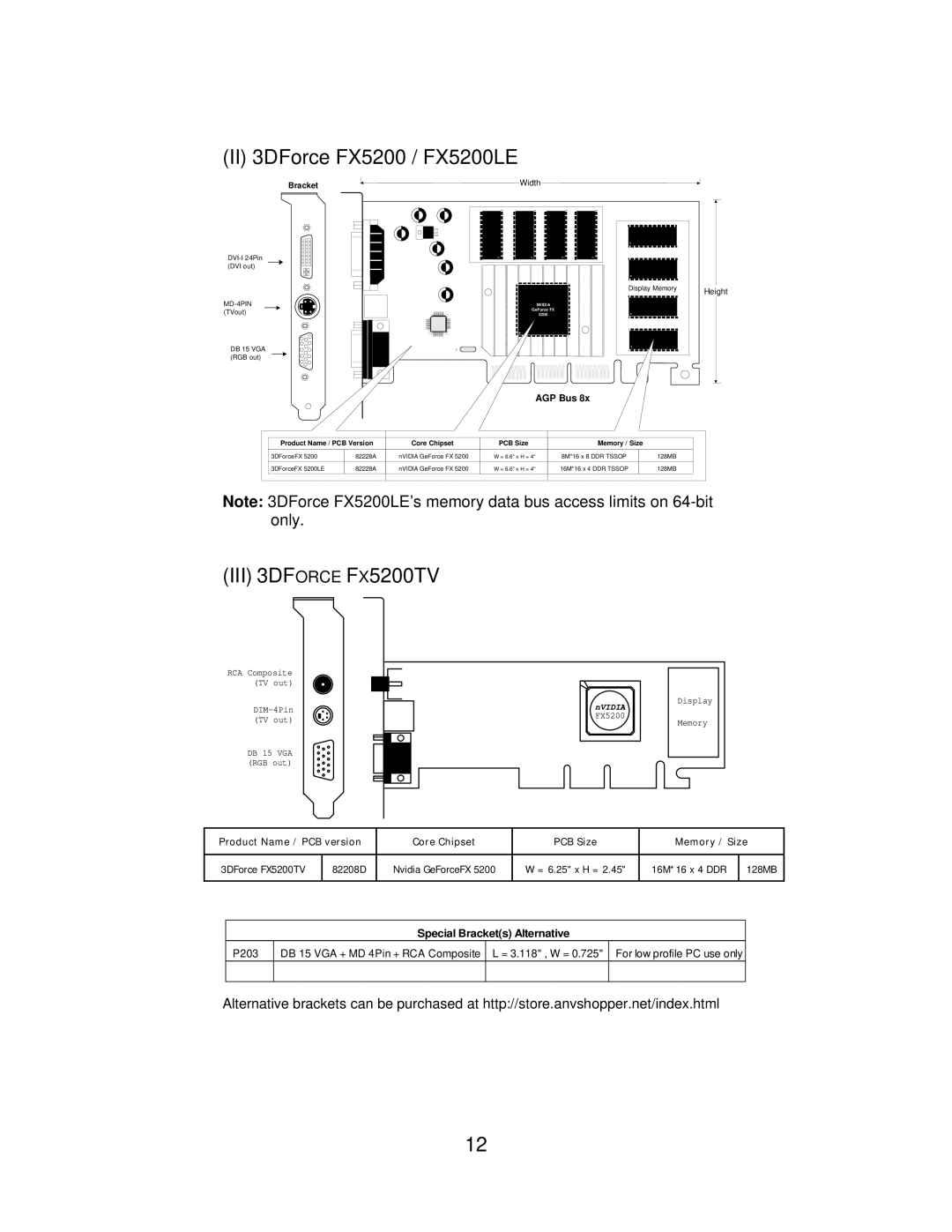 Jaton user manual III 3DFORCE FX5200TV 