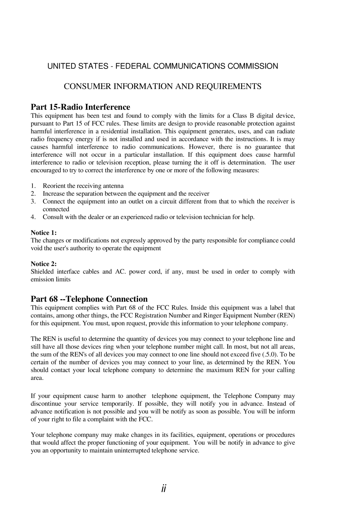 Jaton V.90 user manual Part 15-Radio Interference 