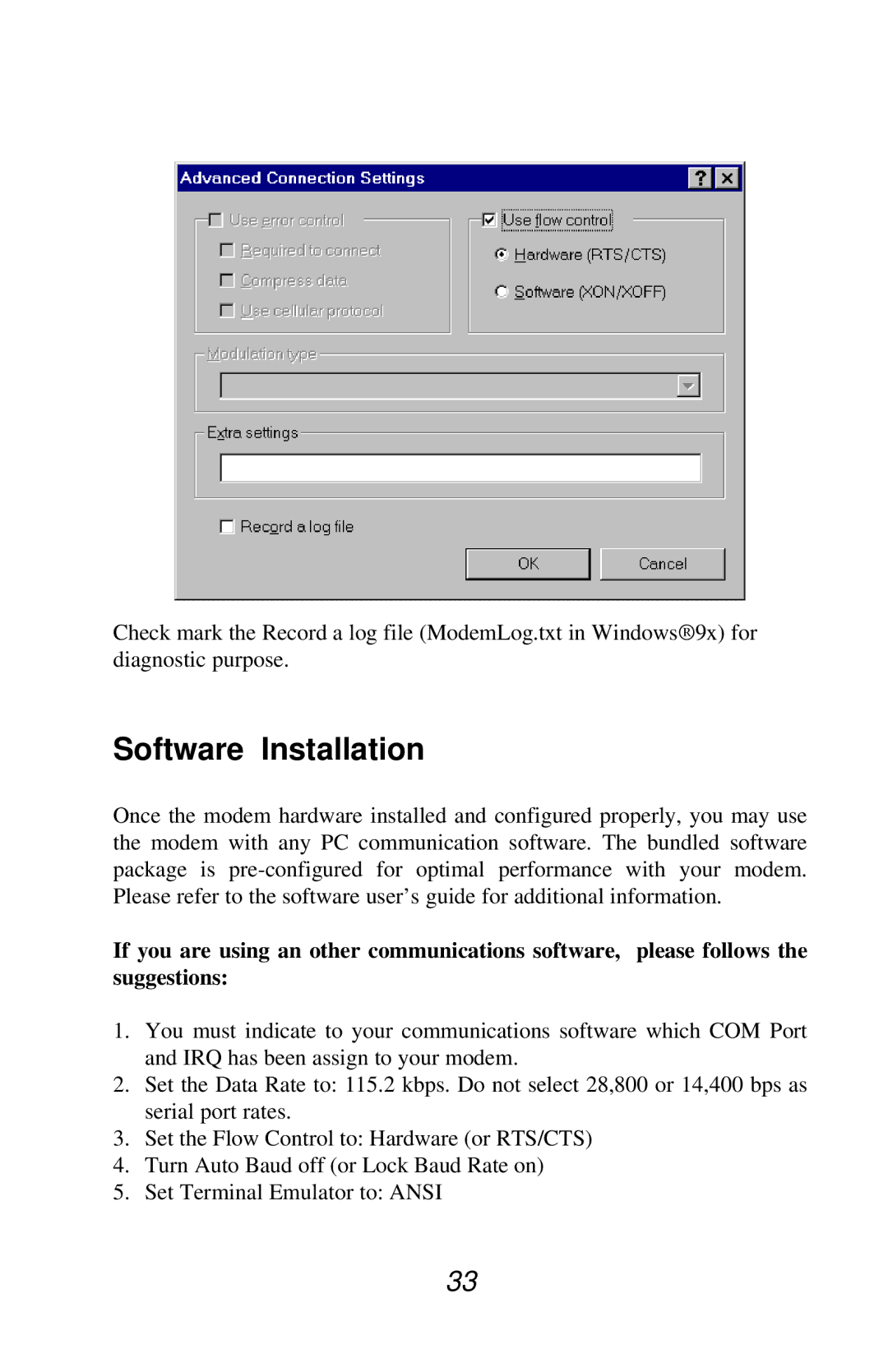 Jaton V.90 user manual Software Installation 